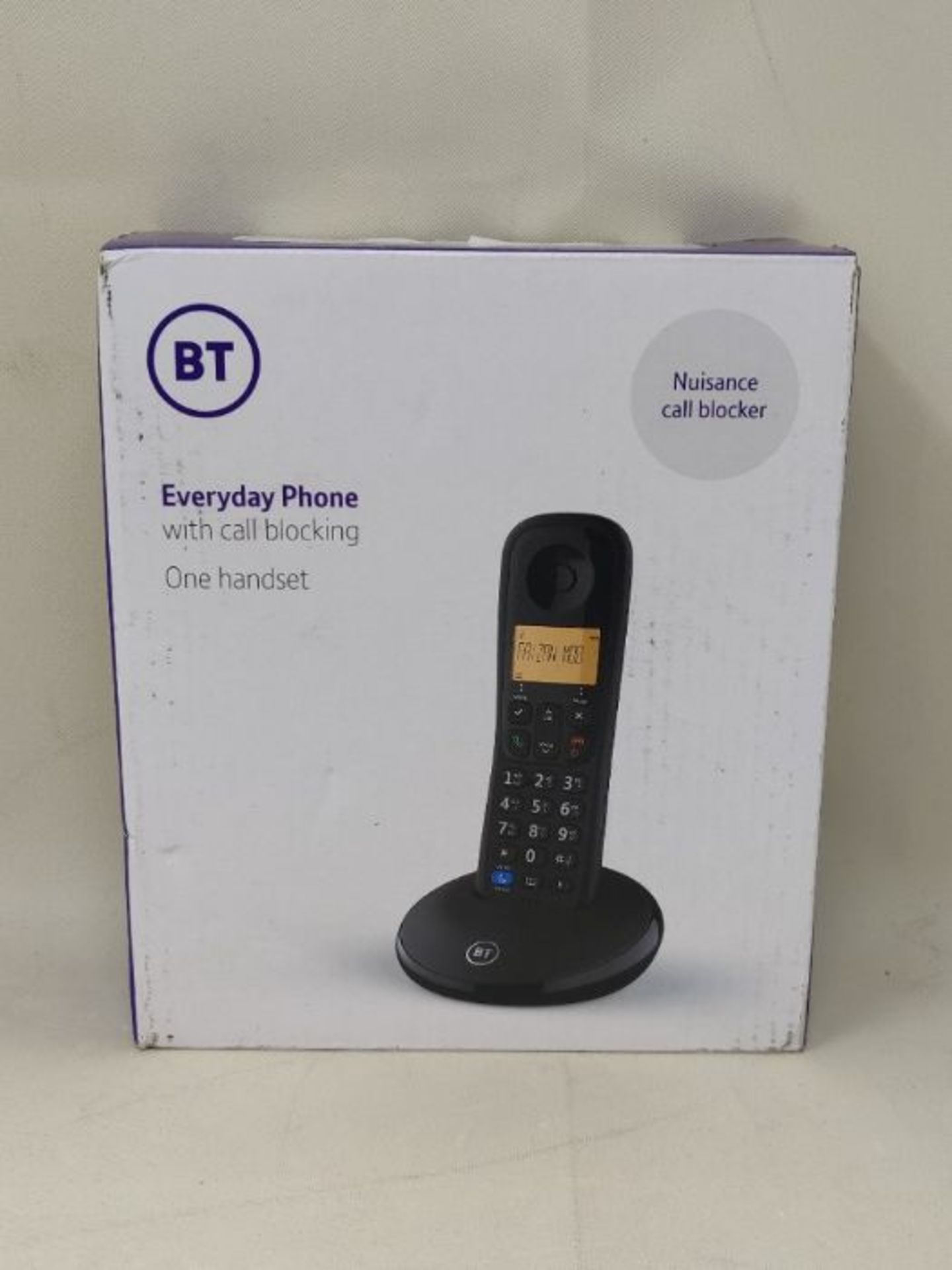 BT Everyday Cordless Home Phone with Basic Call Blocking, Single Handset Pack, Black - Image 2 of 3