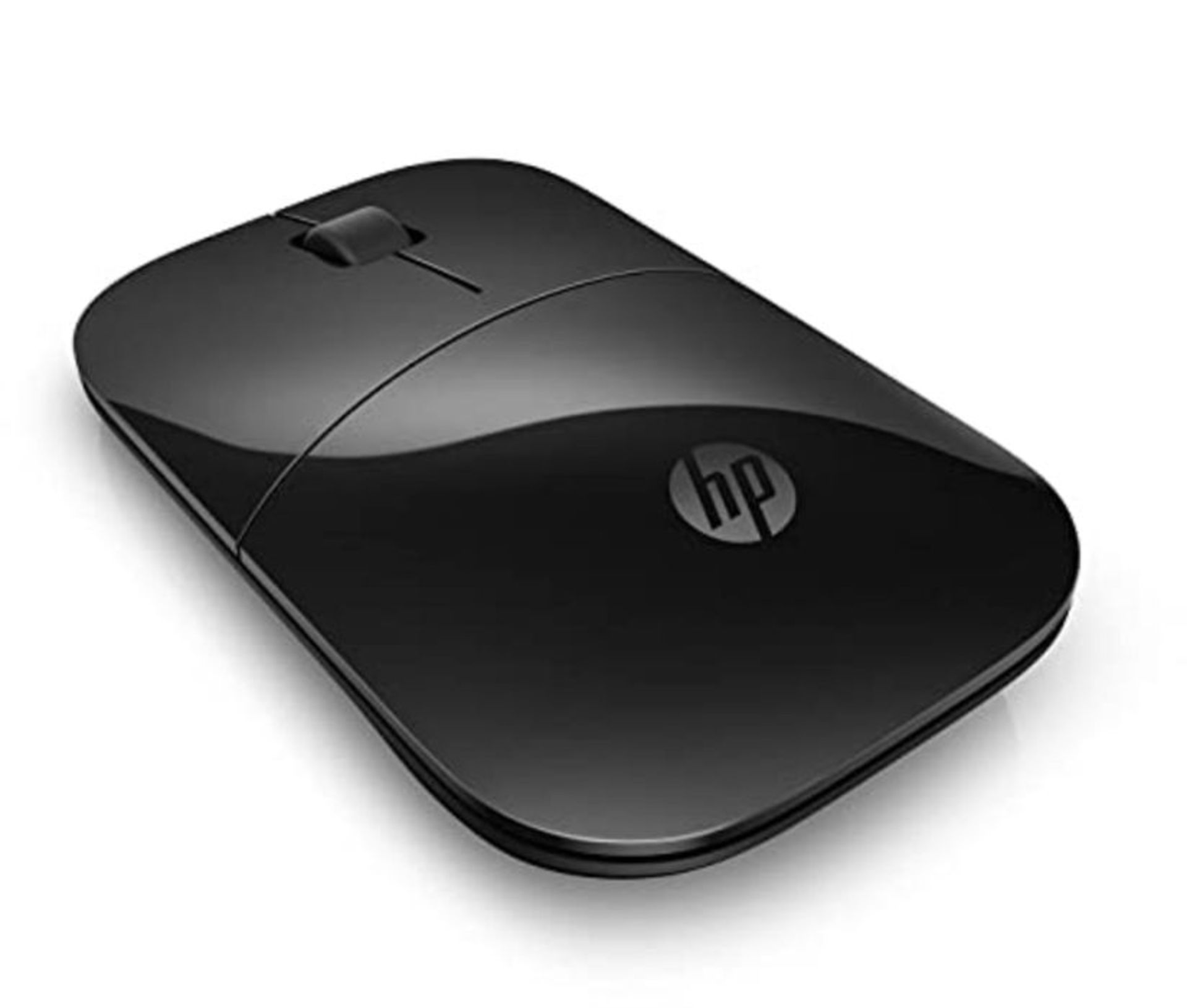 HP Z3700 Black 2.4 GHz USB Slim Wireless Mouse with Blue LED 1200 DPI Optical Sensor,