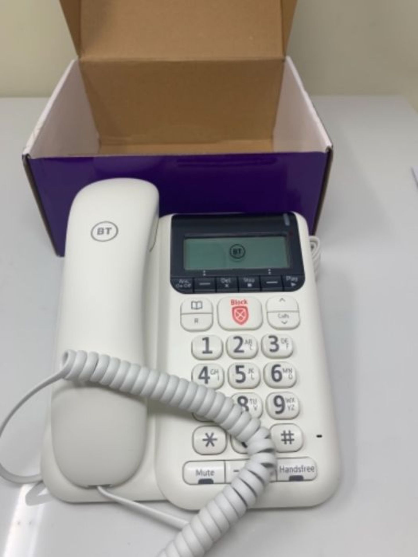BT Decor Advanced Call Blocker Corded Telephone, White - Image 3 of 3