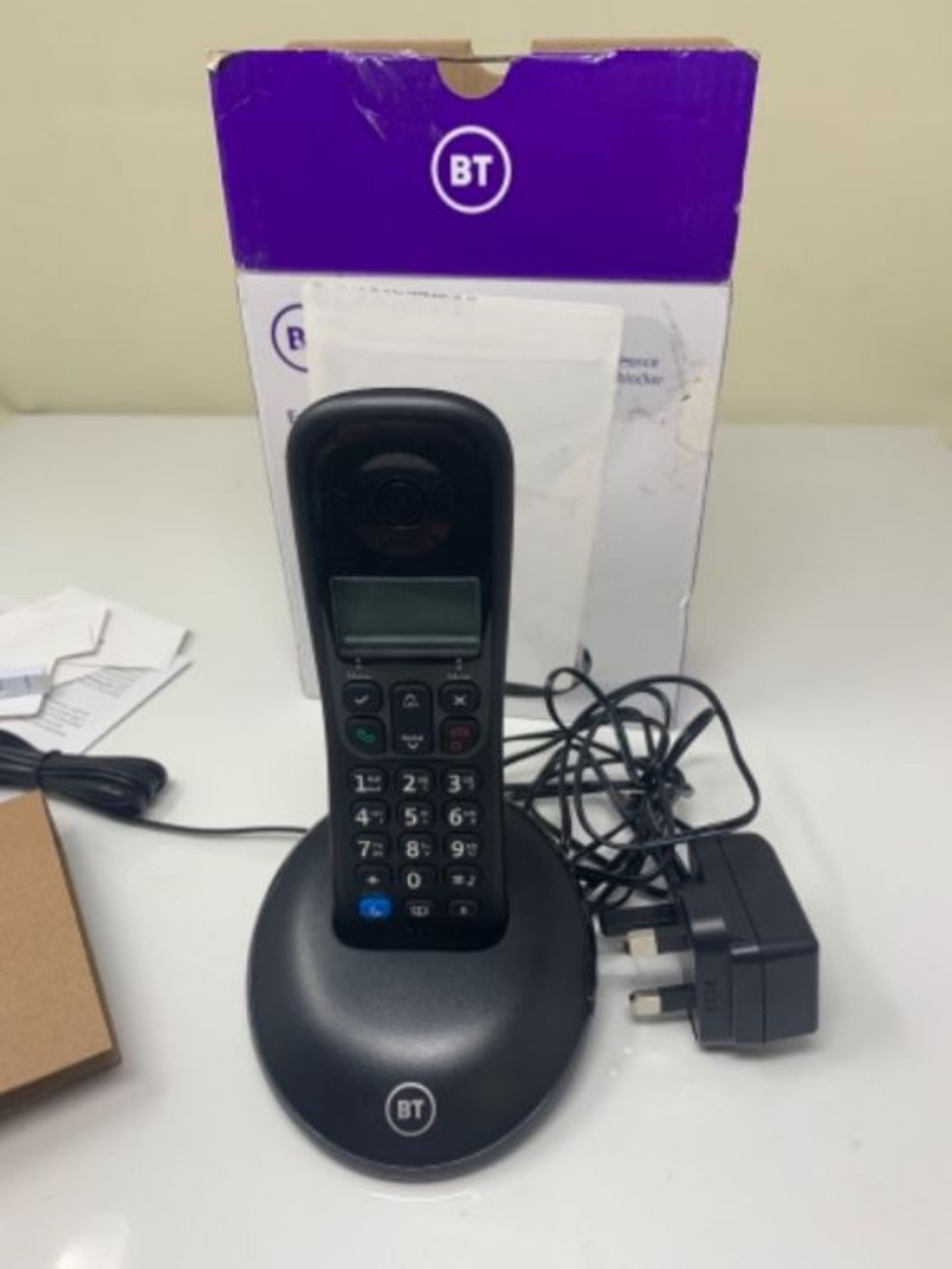 BT Everyday Cordless Home Phone with Basic Call Blocking, Single Handset Pack, Black - Image 2 of 2