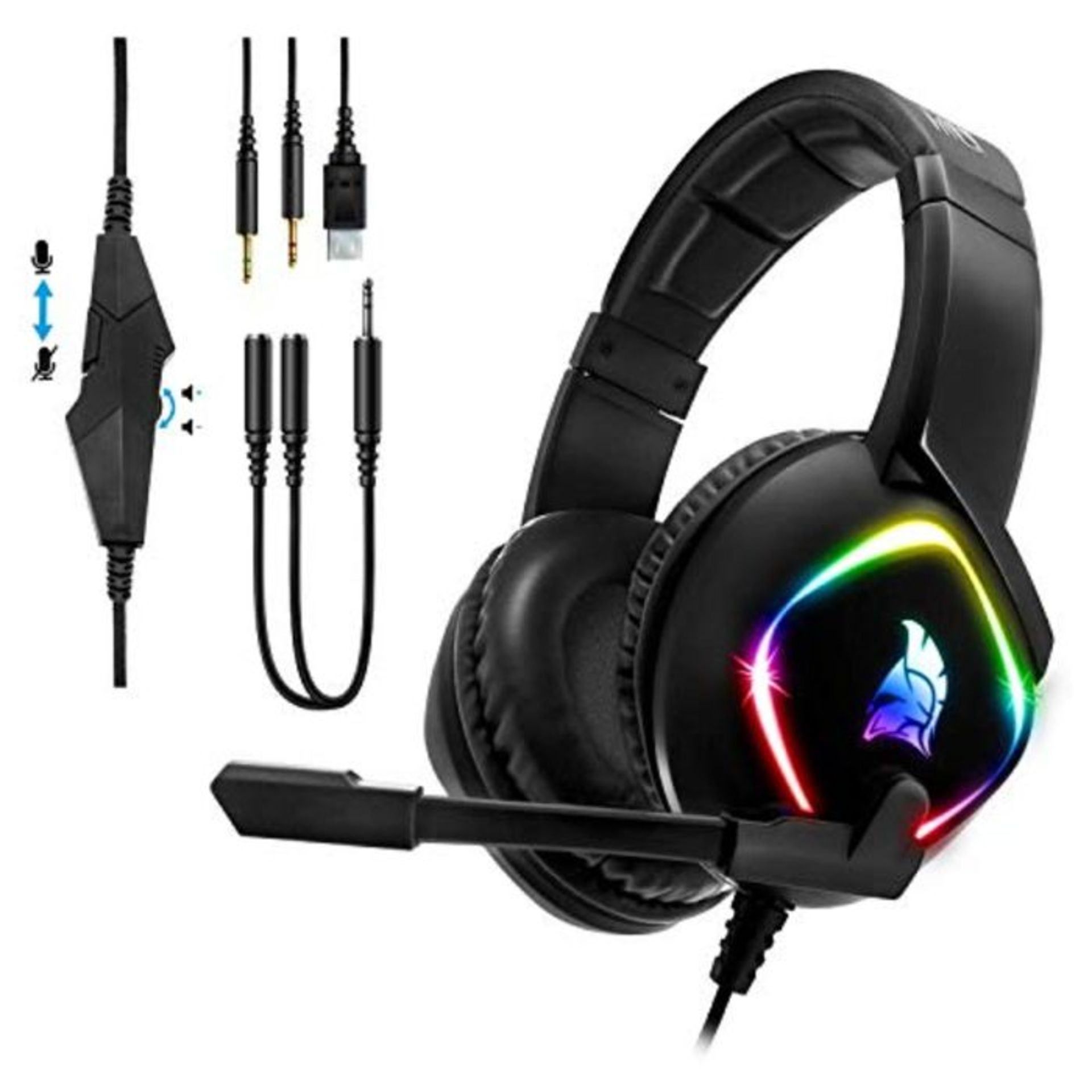 EMPIRE GAMING - Dark Rainbow G-HD10 Gamer Headset - Multi-platform - High Definition S