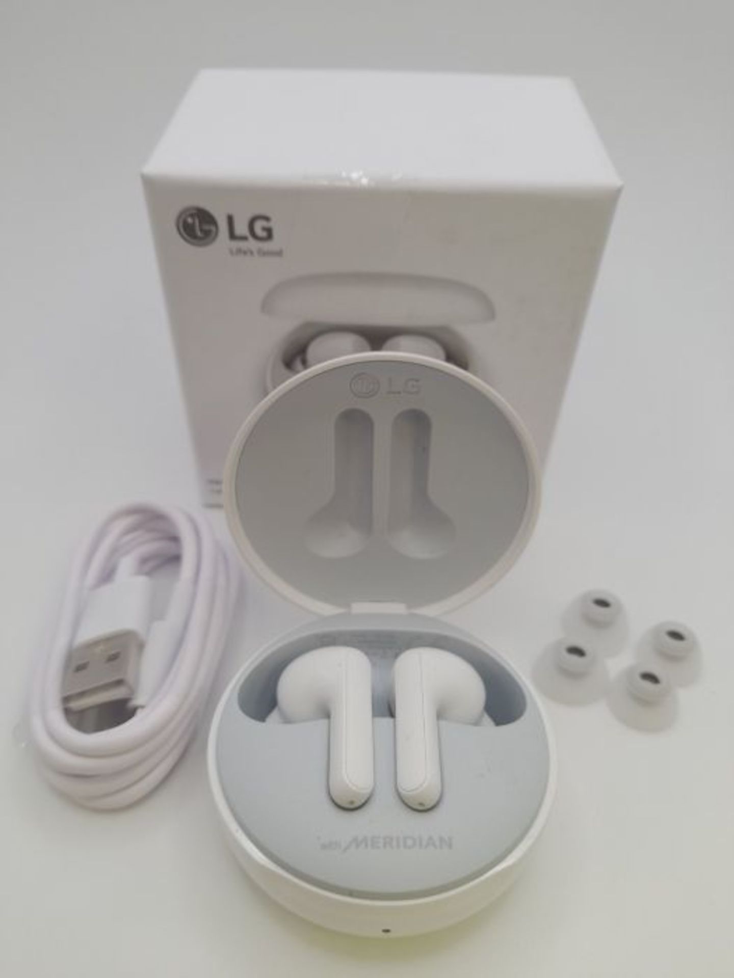 RRP £75.00 LG TONE Free FN6 True Wireless Bluetooth Earbuds with UVNano Wireless Charging Case, W - Image 2 of 3