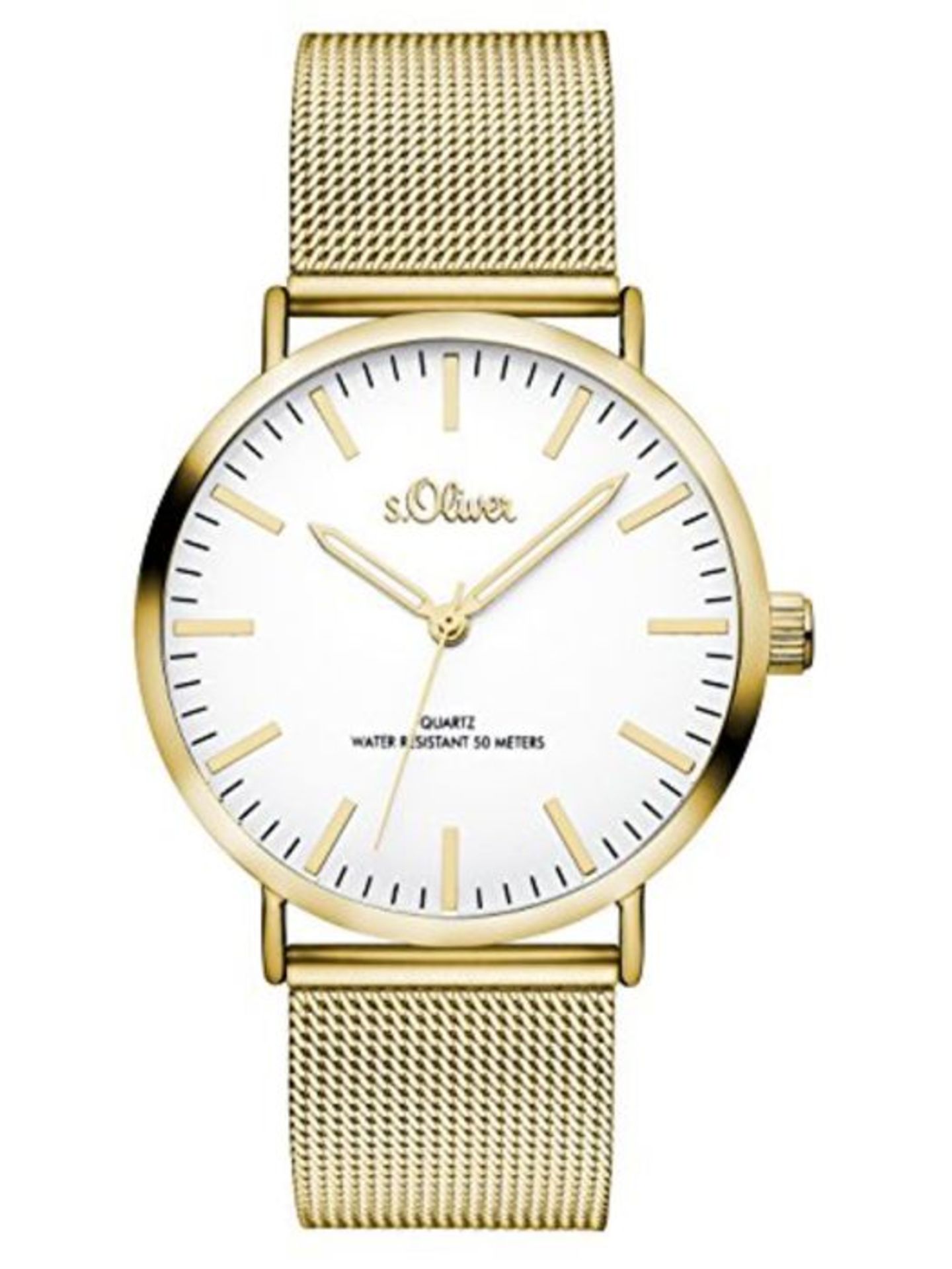 s.Oliver women's analogue quartz wristwatch with stainless steel bracelet SO-3238-MQ