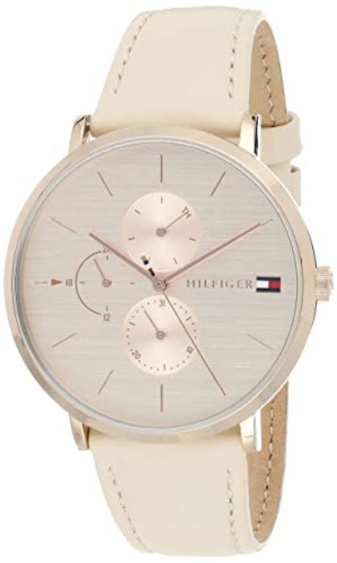 RRP £114.00 Tommy Hilfiger Womens Multi dial Quartz Watch with Leather Strap 1781948