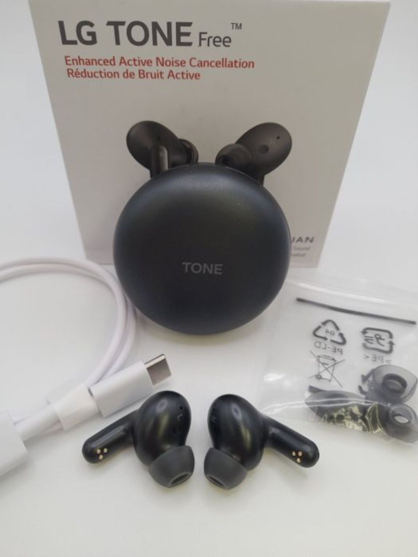 RRP £106.00 LG Tone Free FP5 | True Wireless Bluetooth Headphones | Active Noise Cancellation | Im - Image 2 of 2