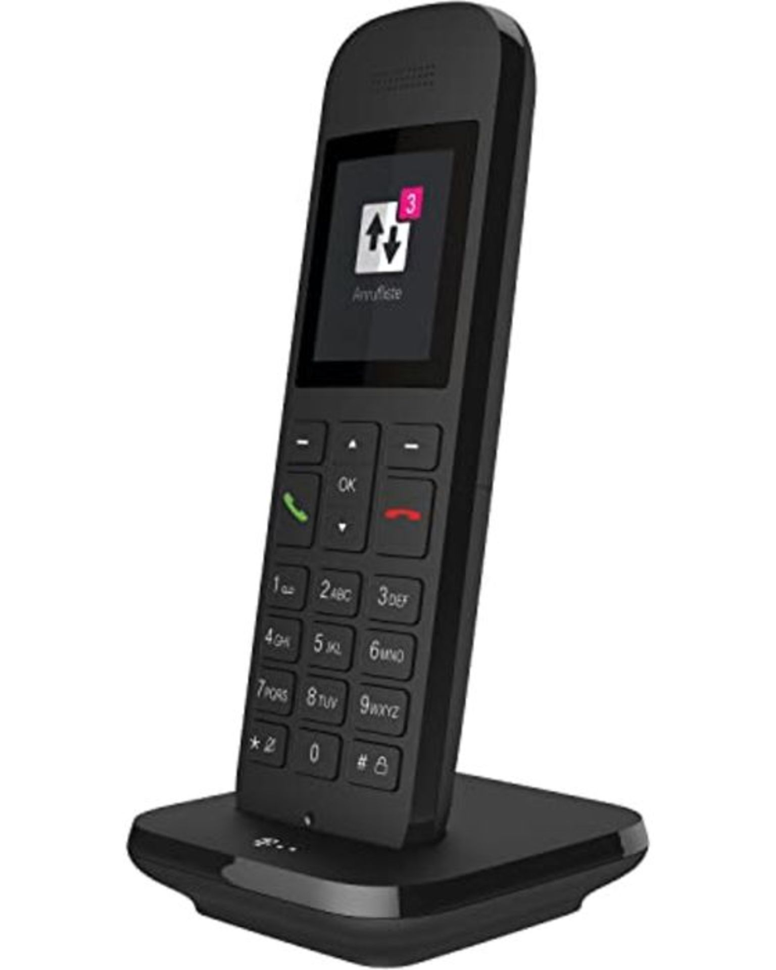 Telekom landline phone Speedphone 12 in black cordless | For use on current routers wi