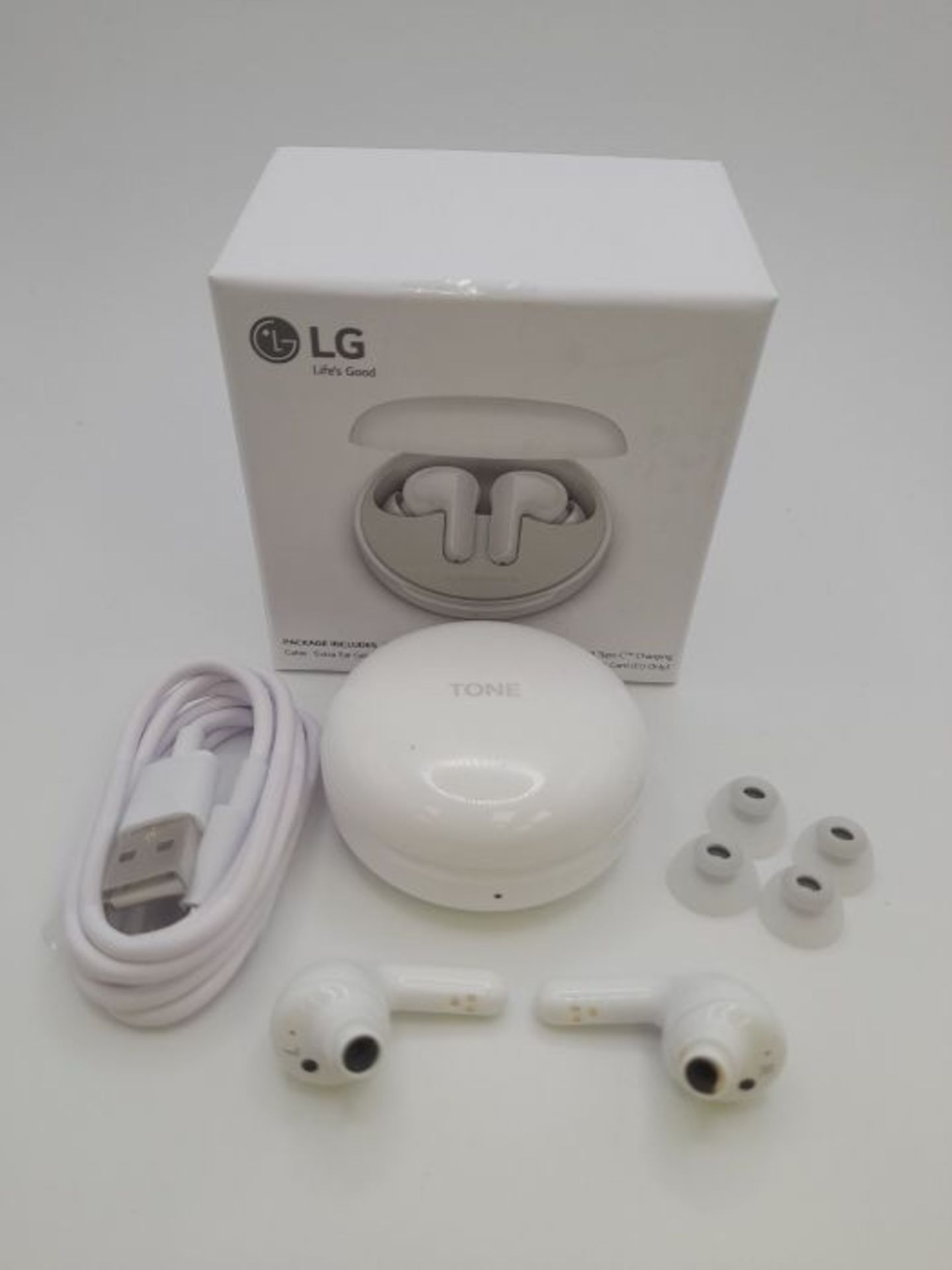 RRP £75.00 LG TONE Free FN6 True Wireless Bluetooth Earbuds with UVNano Wireless Charging Case, W - Image 3 of 3