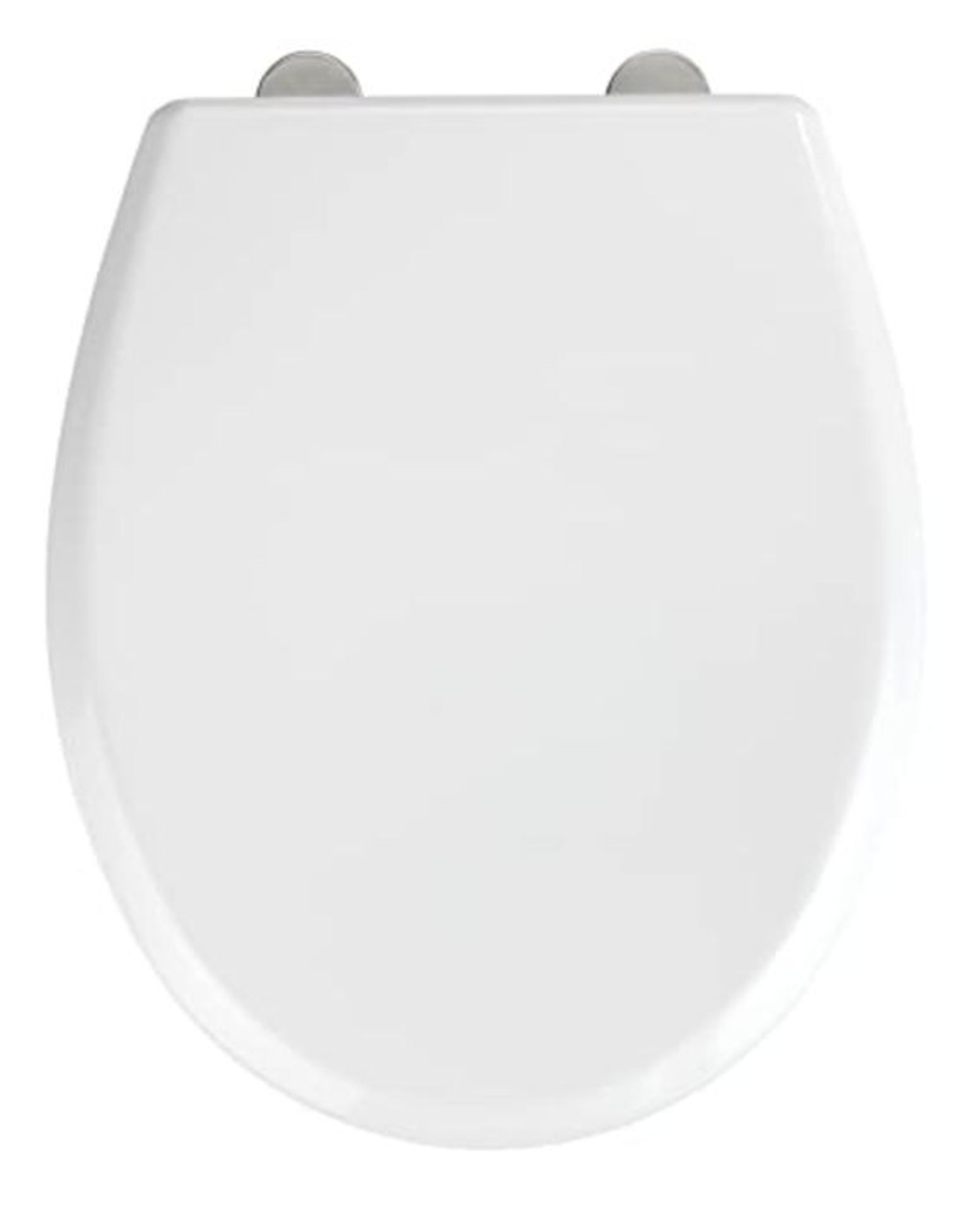 WENKO WK22883 Gubbio White-Toilet seat with Soft Closing Mechanism, 300 kg Load Capaci