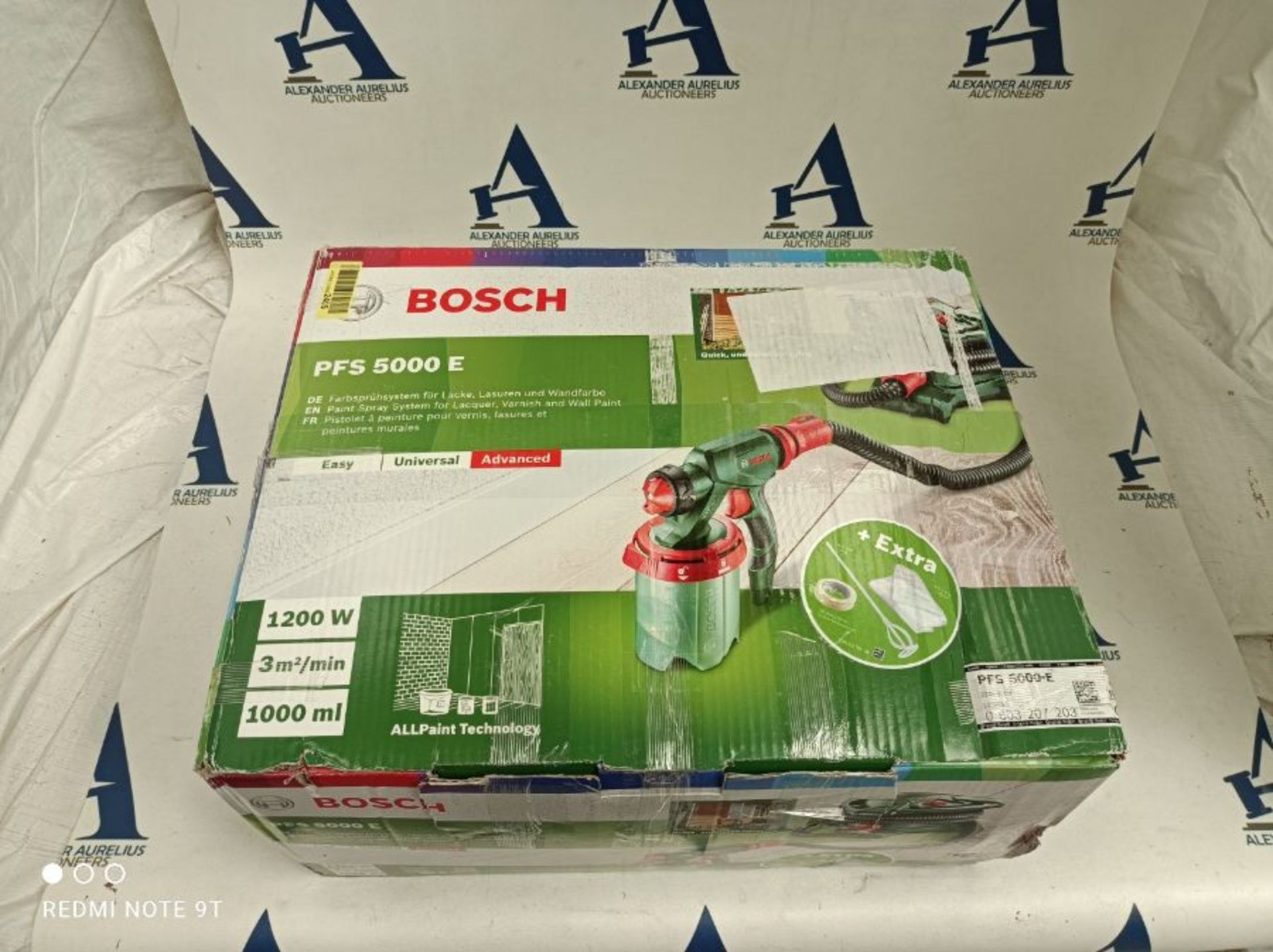 RRP £174.00 Bosch Paint Sprayer System PFS 5000 E (1200 W, 2x Paint Tanks 1000 ml, Nozzles for Wal - Image 3 of 3