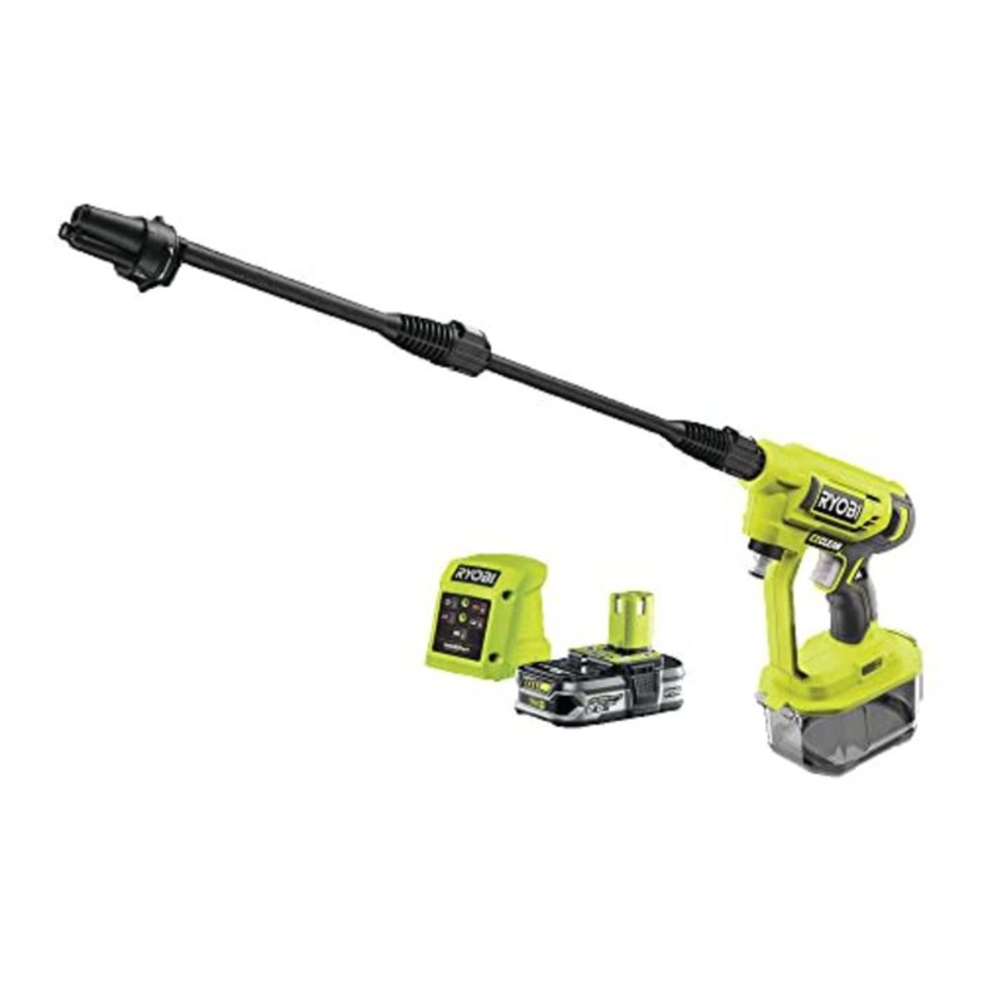 RRP £253.00 RYOBI 18 V ONE+ Akku-Mitteldruckreiniger, Durchflussmenge 182 (l/h), inkl. 1 x 2,5 Ah