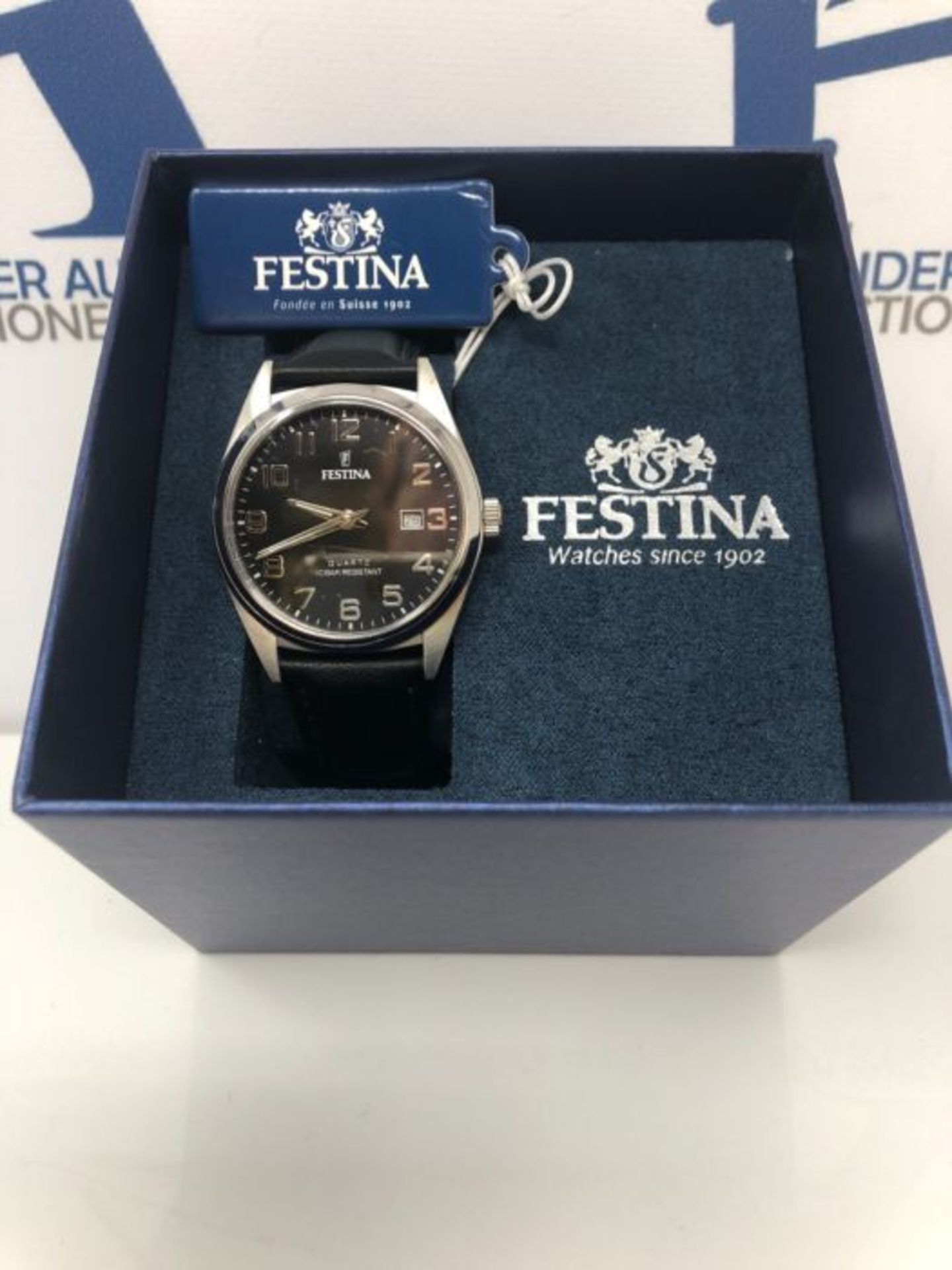 RRP £65.00 Festina Orologio Analogico Quarzo Uomo con Cinturino in Pelle F20446/3 - Image 2 of 3