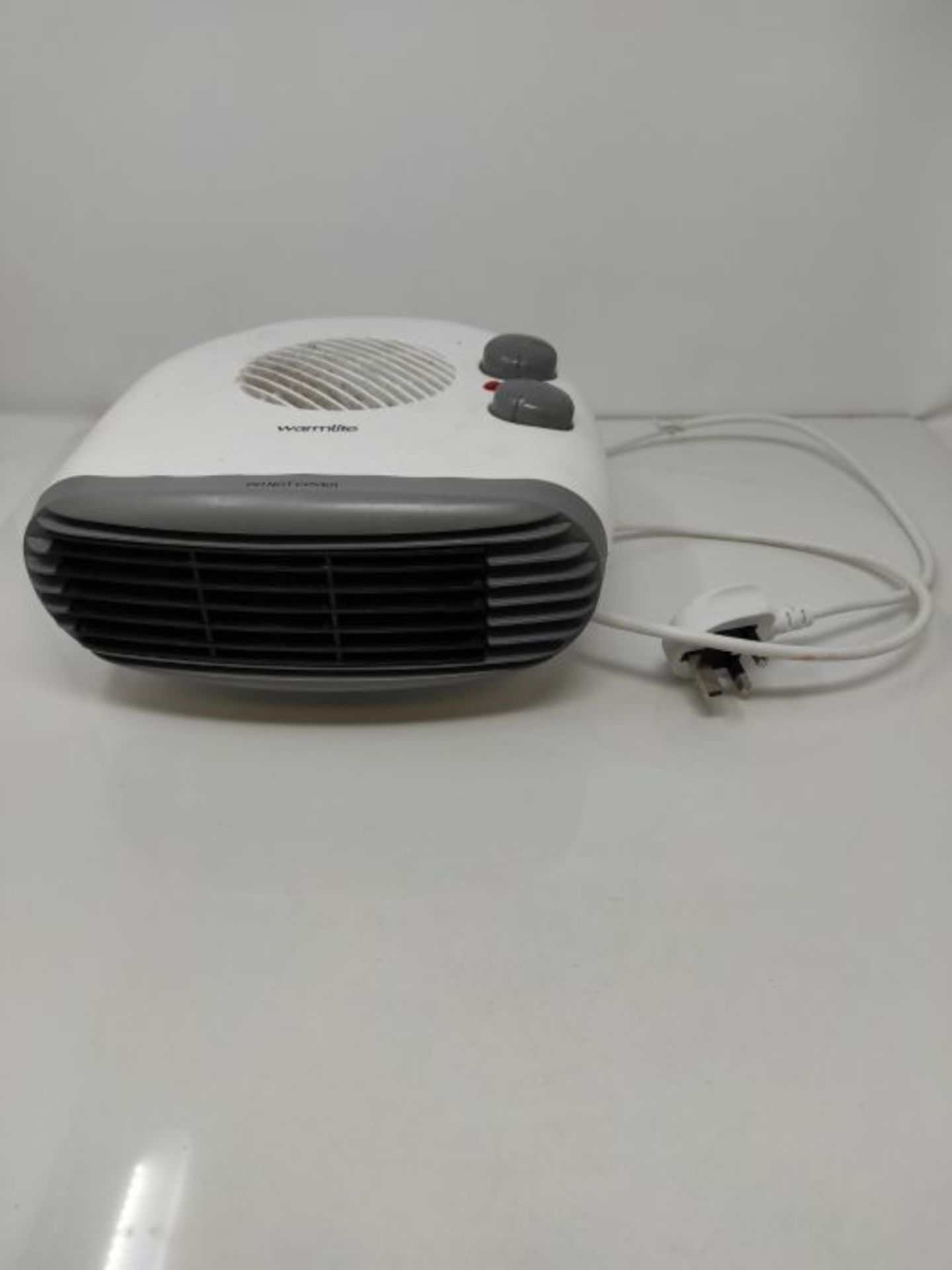 Warmlite WL44004 2000W Portable Flat Fan Heater with 2 Heat Settings and Overheat Prot - Image 2 of 2