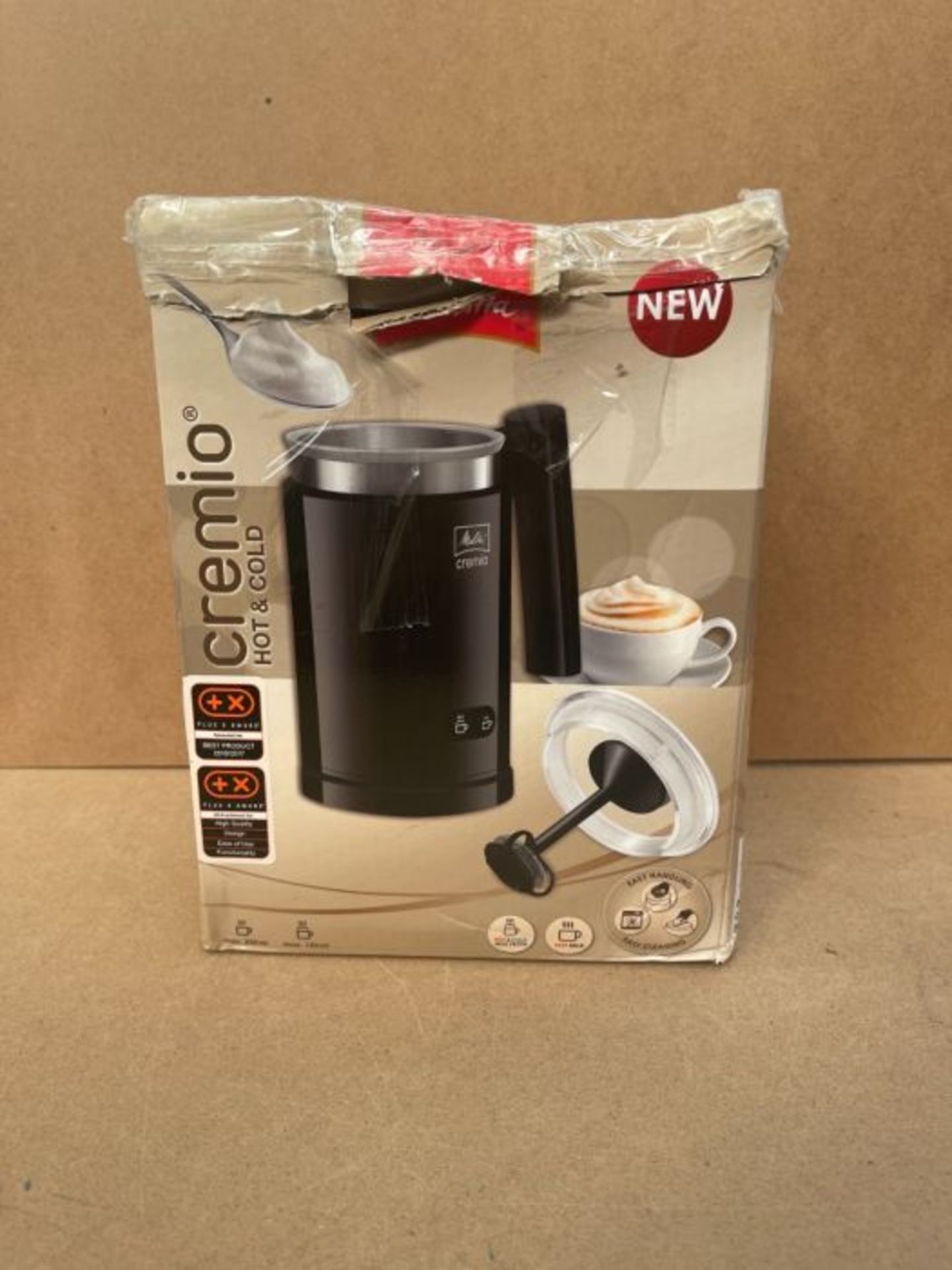 RRP £55.00 Melitta 6758122 Cremio II Milk Frother, Bamboo, 450 W, Black - Image 2 of 3