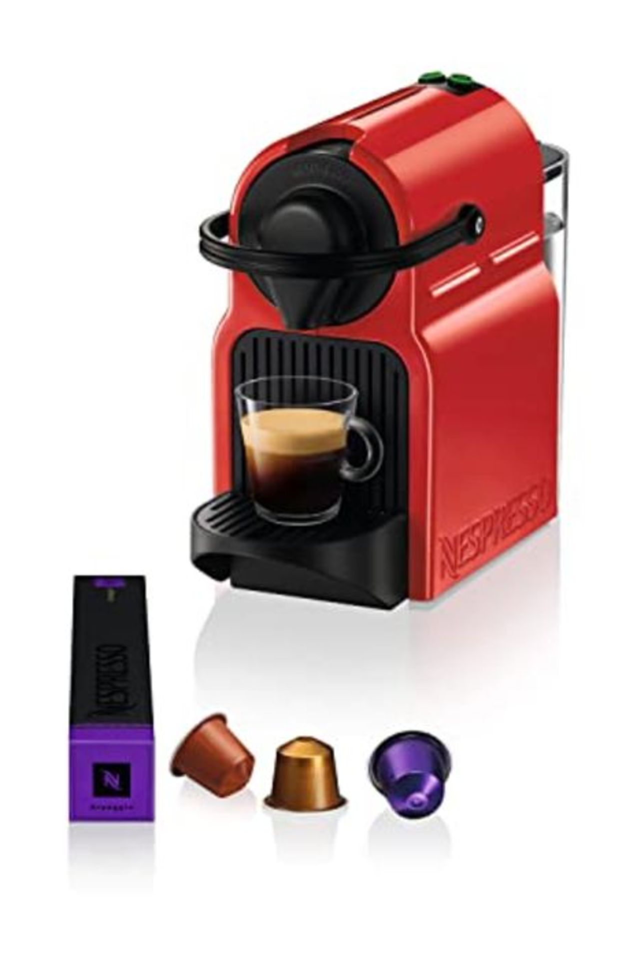 RRP £50.00 Krups XN 1005 Inissia Nespresso Ruby Red