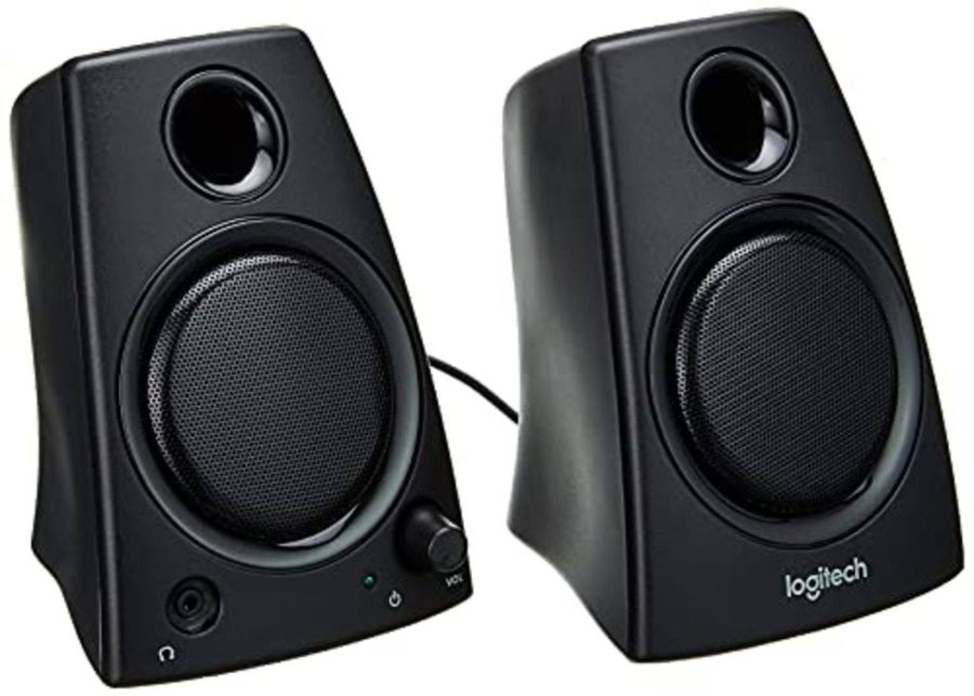Logitech Z130 PC Speakers, Full Stereo Sound, Strong Bass, 10 Watts Peak Power, 3.5mm