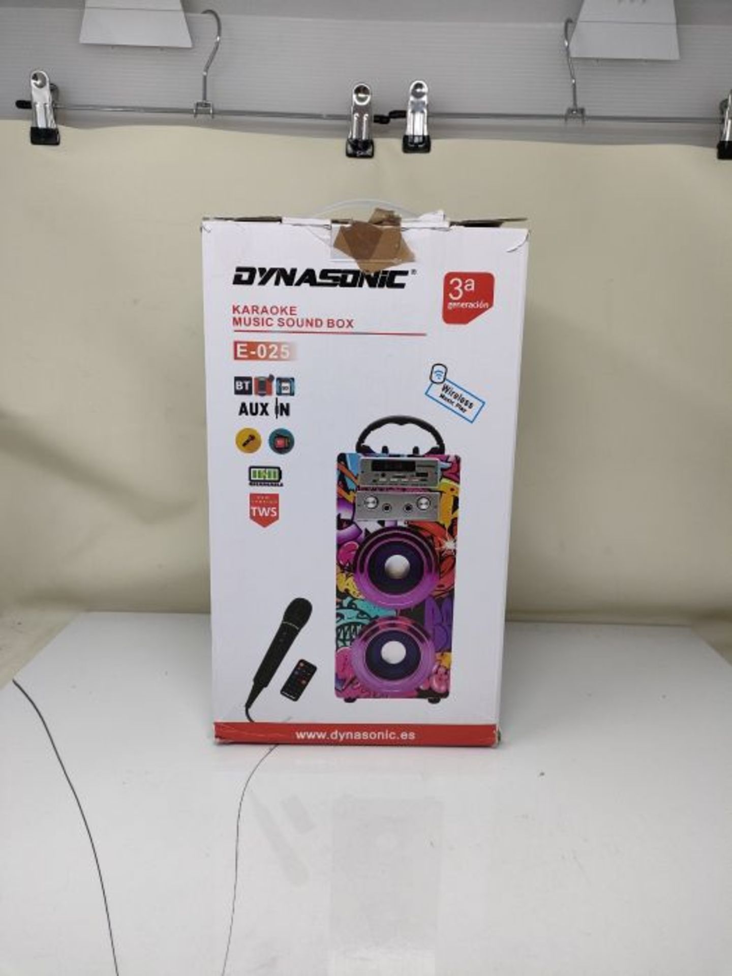 RRP £51.00 DYNASONIC (3a generazione) - Altoparlante Bluetooth portatile per karaoke con microfon - Image 2 of 3