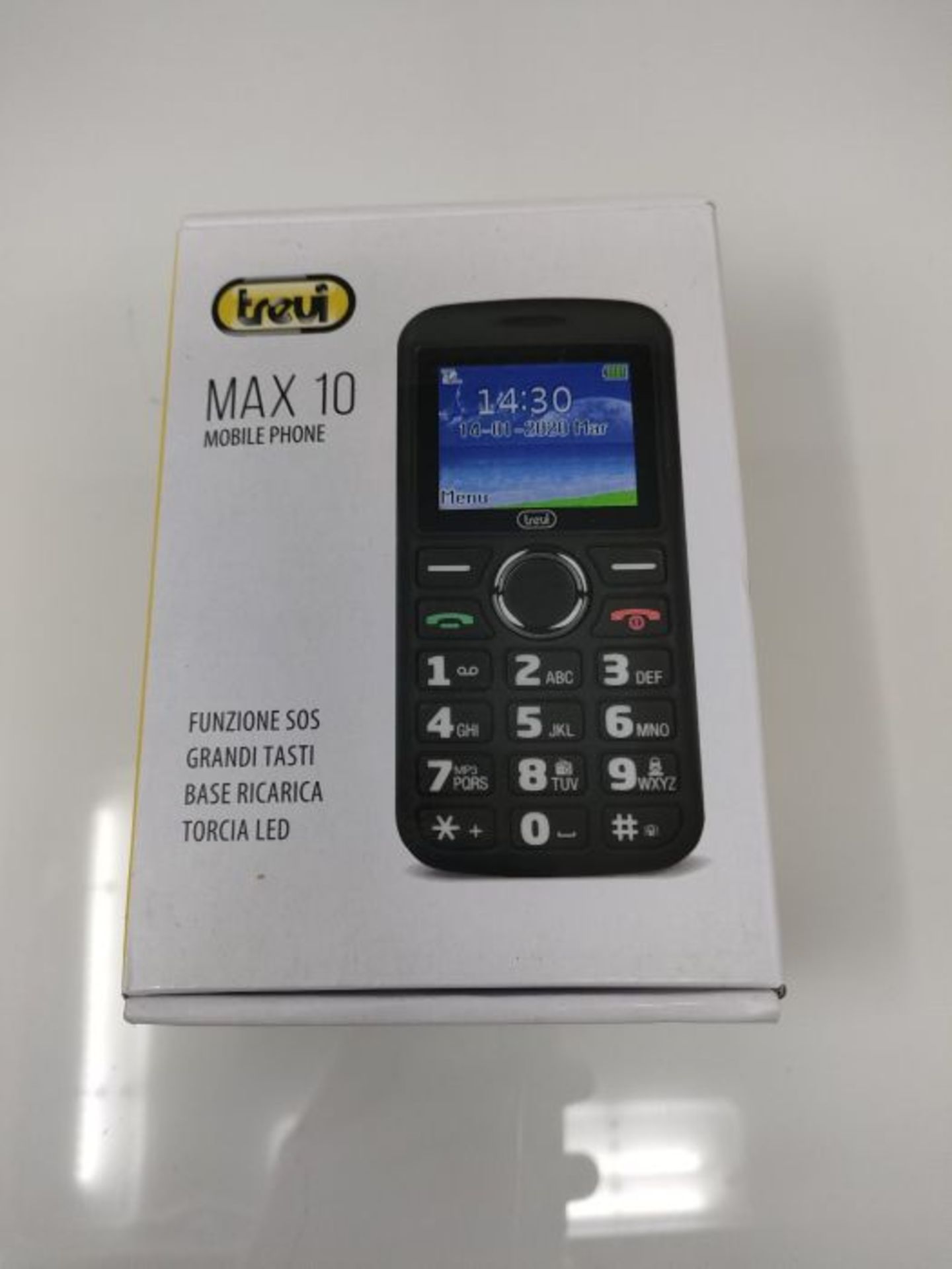 Trevi MAX 10 NERO, TELEFONO CELLULARE PER ANZIANI SENIOR PHONE CON GRANDI TASTI