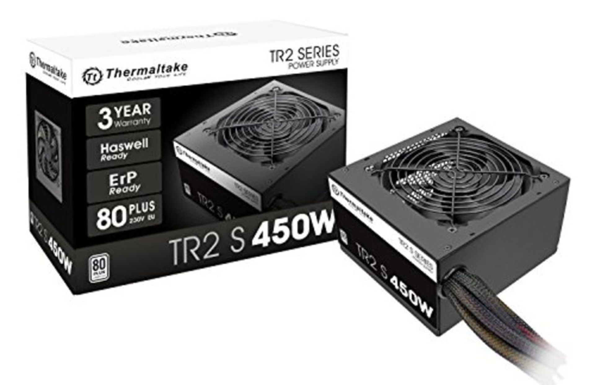 RRP £87.00 Thermaltake TR2 S 450W | PC-ATX-Netzteil | 80-Plus | leiser 120 LÃ¼fter | EU zertifi