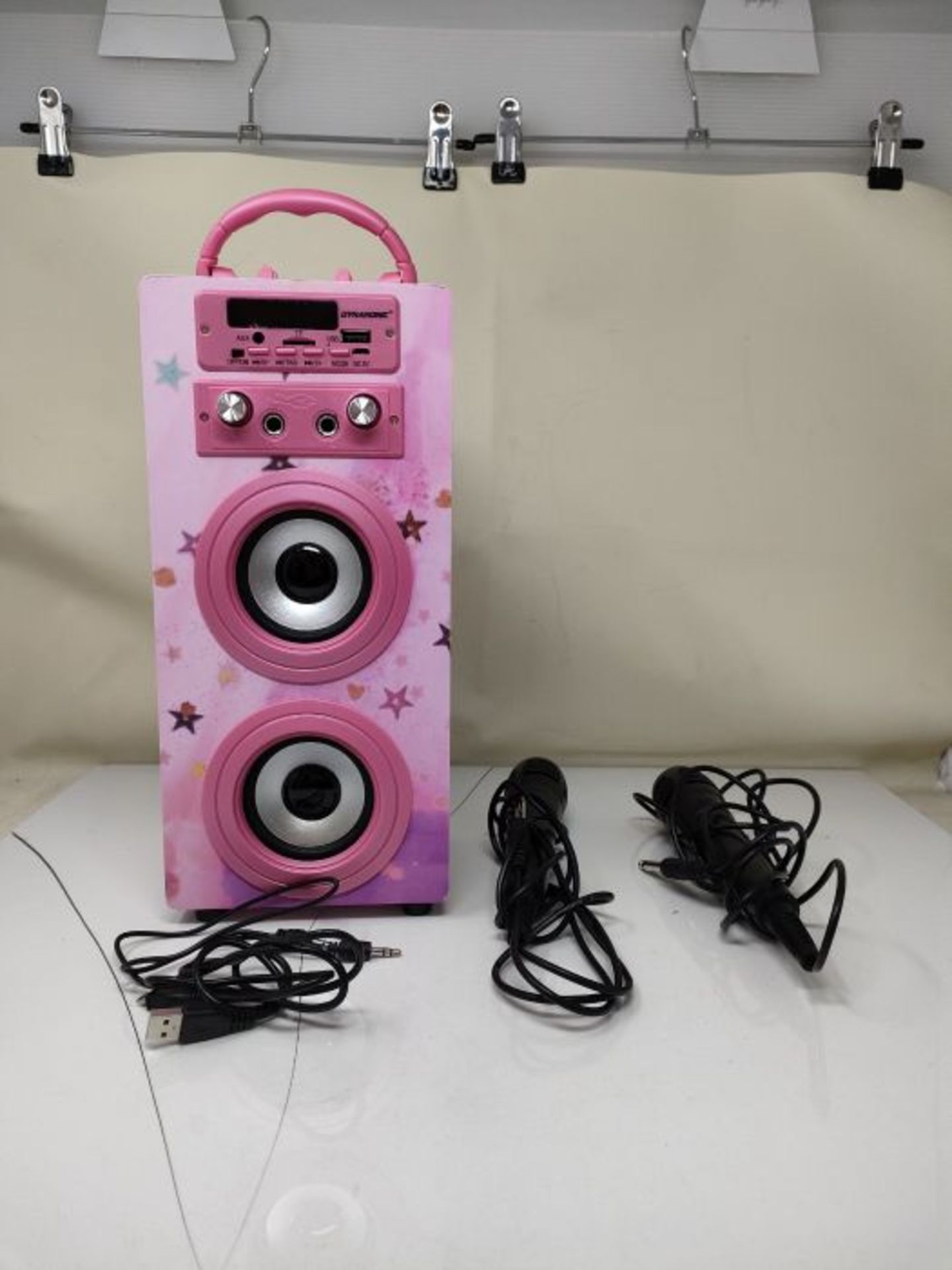 RRP £51.00 DYNASONIC (3a generazione) - Altoparlante Bluetooth portatile per karaoke con microfon - Image 3 of 3