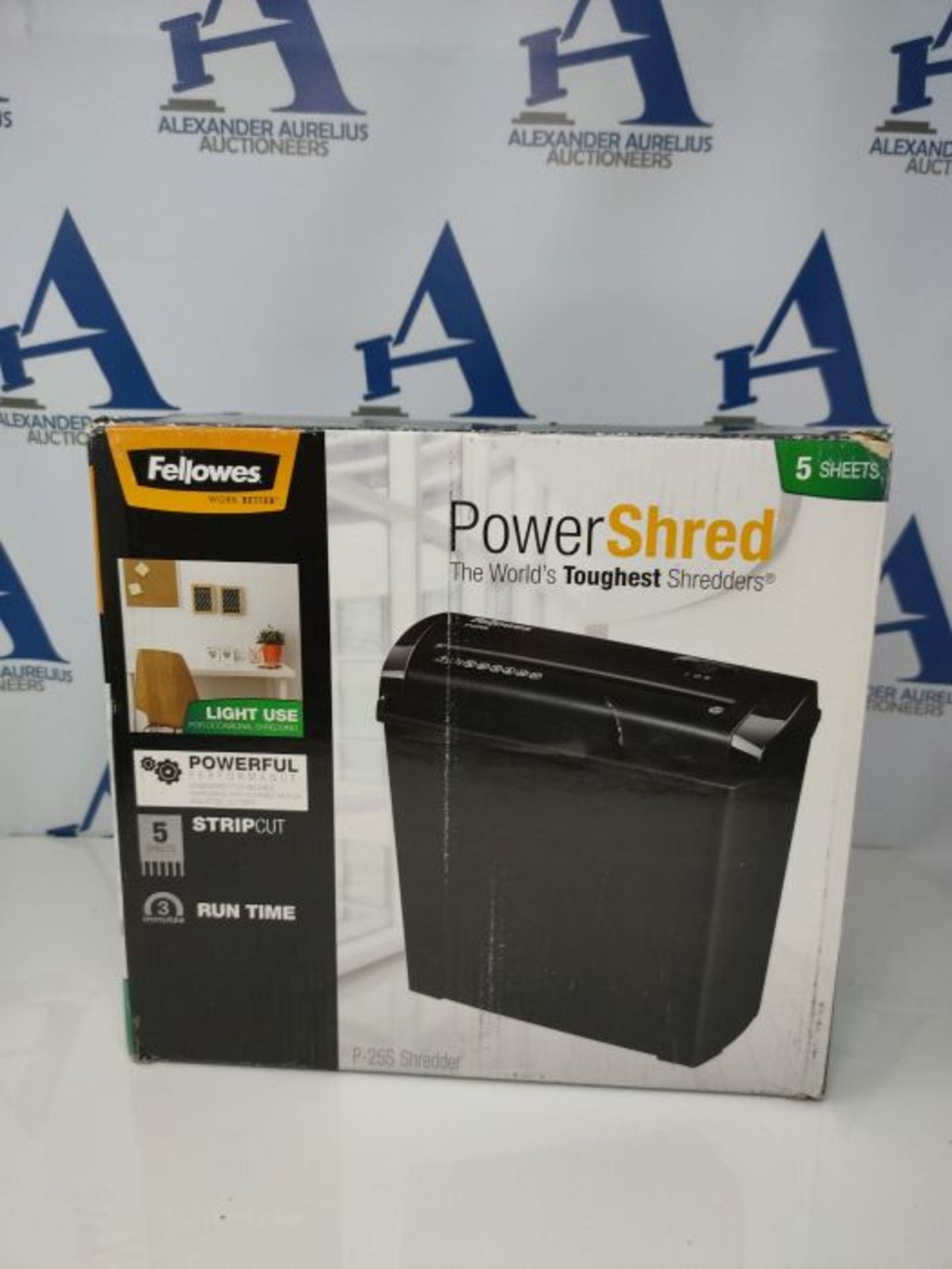 Fellowes P-25S Basic Security Strip Cut Personal Shredder, Shreds 5 A4 Sheets into an - Image 2 of 3