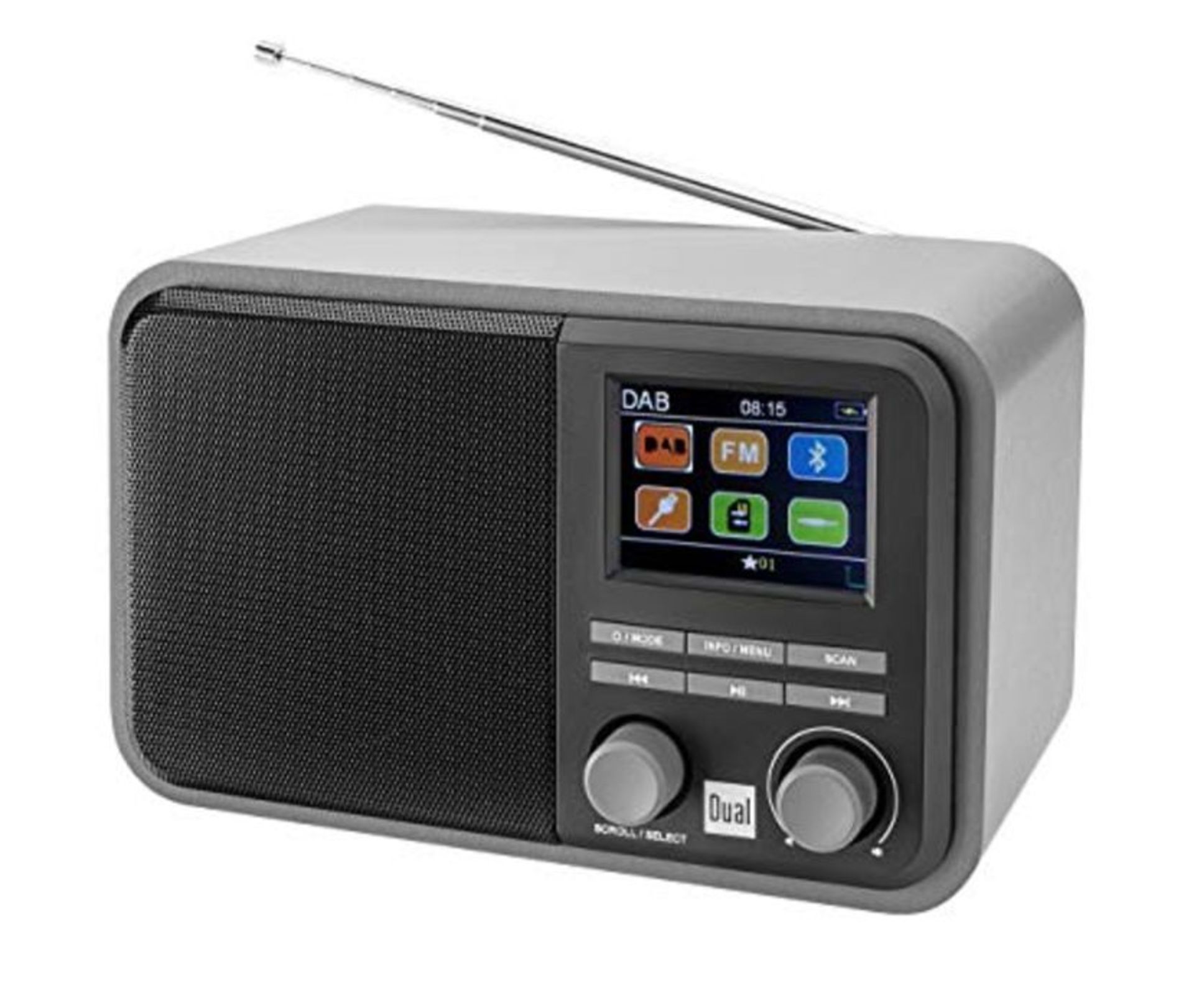 RRP £53.00 Dual,75299,DAB AA851 Digitalradiomit Akku undBluetooth, DAB+ / UKW, MP3,USB-/SD-Anschl