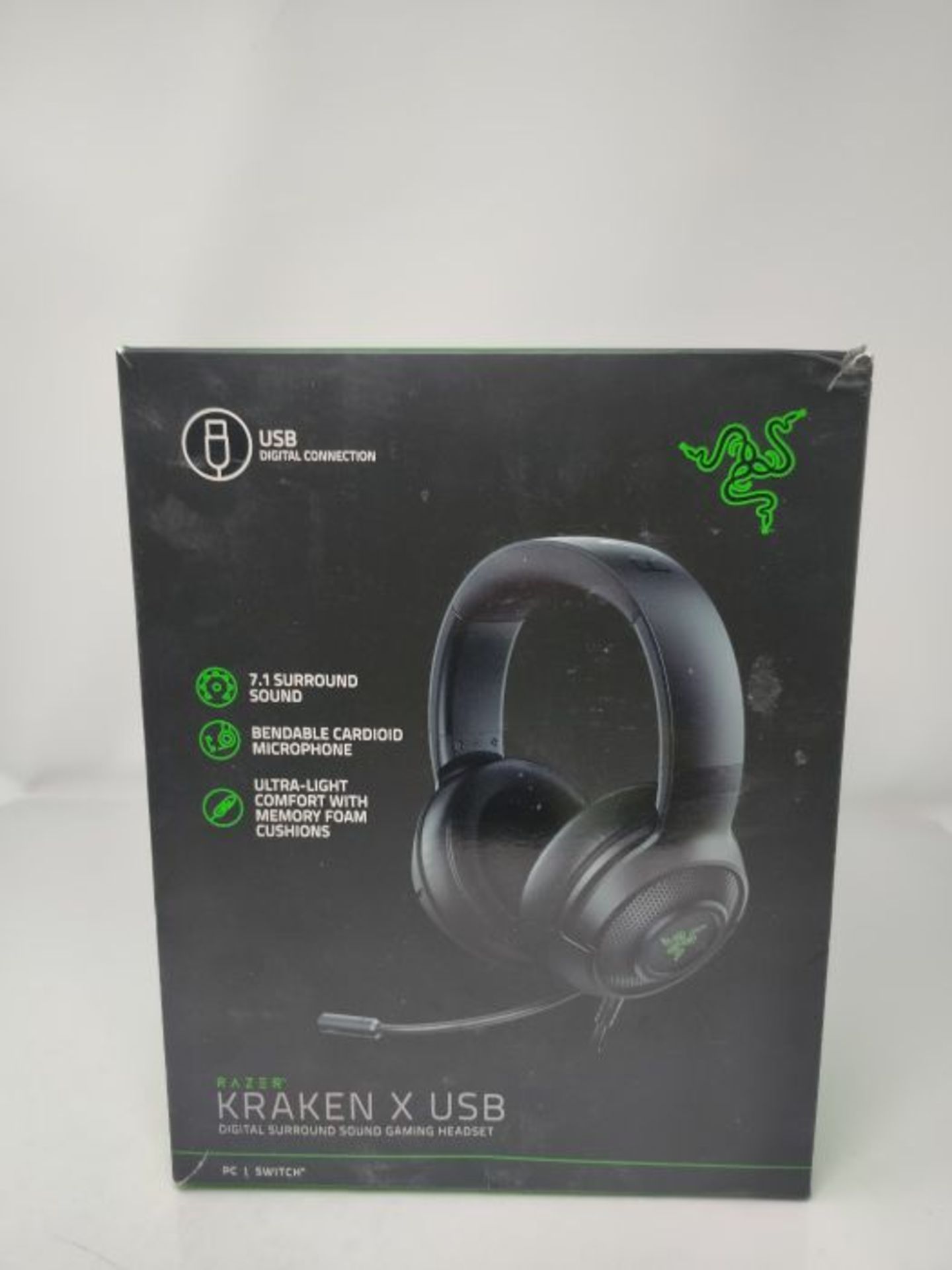Razer Kraken X USB - Gaming Headset: Digitales Surround Sound Gaming-Headphones (7.1 S - Image 2 of 3
