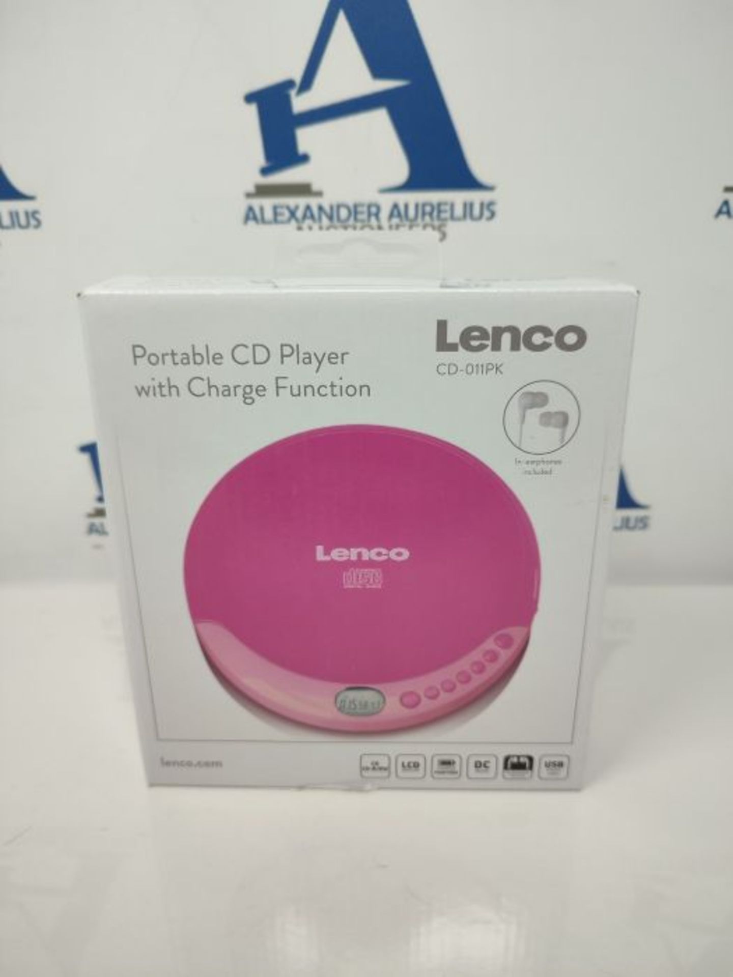 Lenco CD-011 - Portable CD Player Walkman - Diskman - CD Walkman - with Headphones and - Image 2 of 3