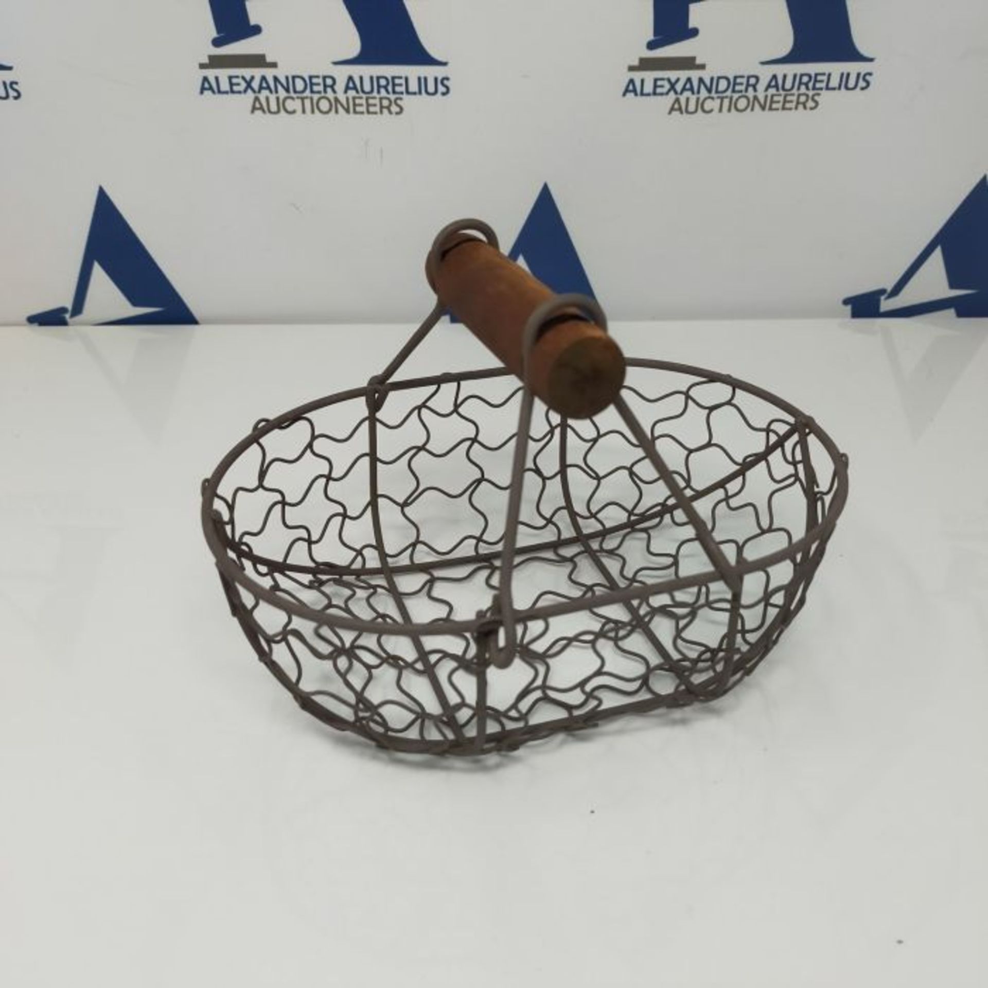 BESTonZON Metal Wire Egg Basket Collecting Basket Fruit Bread Vegetable Basket with Ha - Image 2 of 2