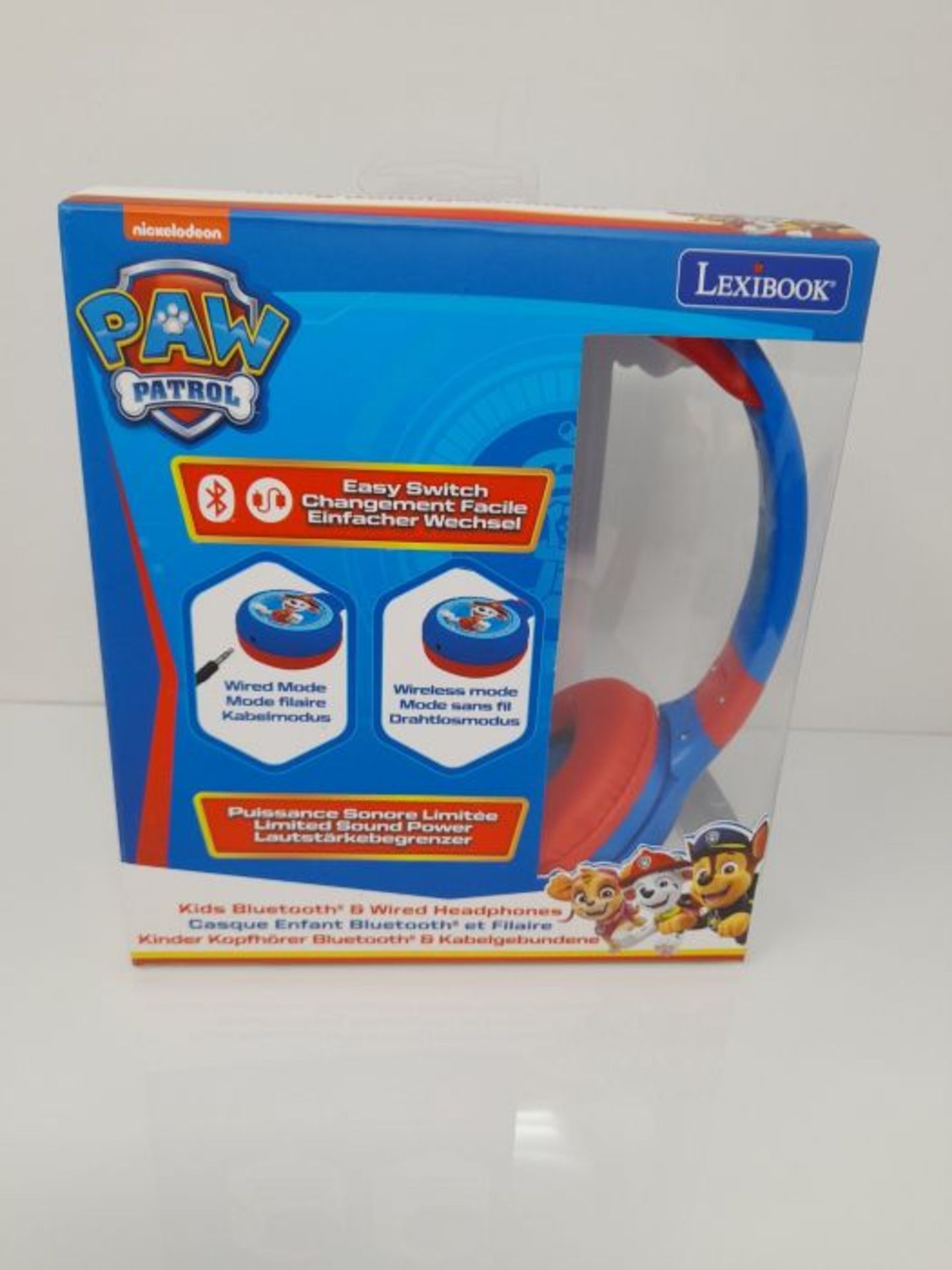 [CRACKED] LEXIBOOK HPBT010PA Paw Patrol 2-in-1 Bluetooth Headphones Stereo Wireless Wi - Image 2 of 3