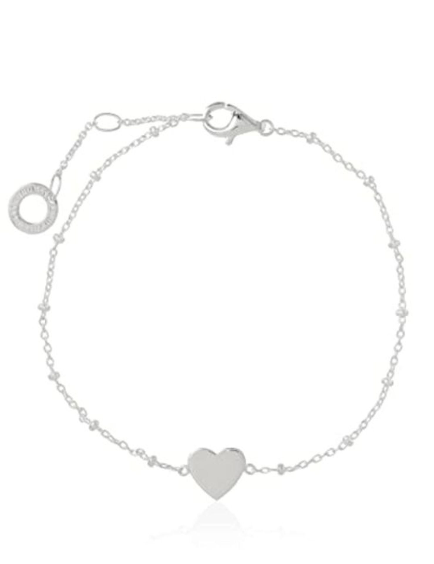 RRP £51.00 Thomas Sabo Armband Herz mit Kugel silber, 925 Sterlingsilber, 16-19 cm LÃ¤nge