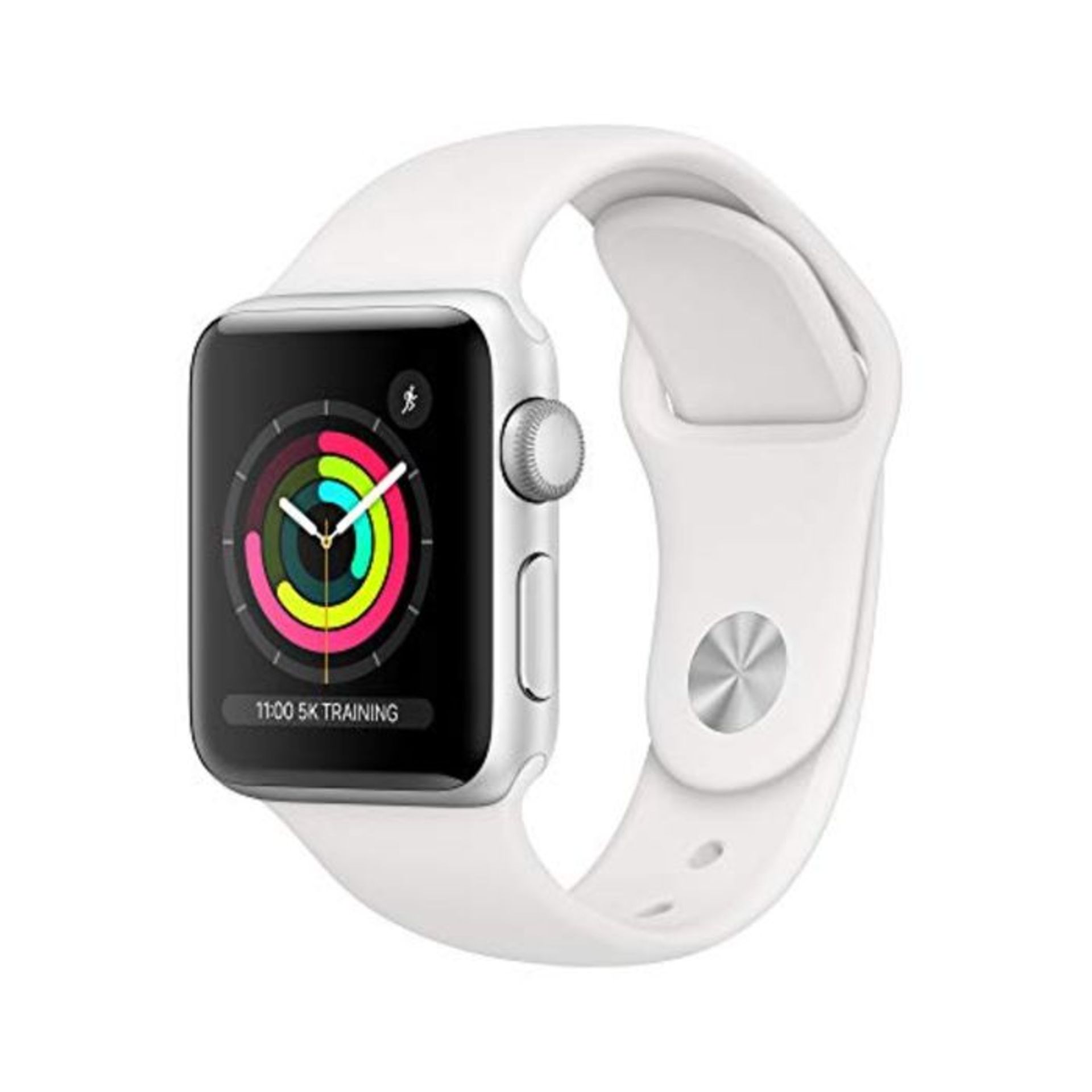 RRP £208.00 Apple Watch Series 3 (GPS, 38mm) - Silver Aluminum Case with White Sport Band