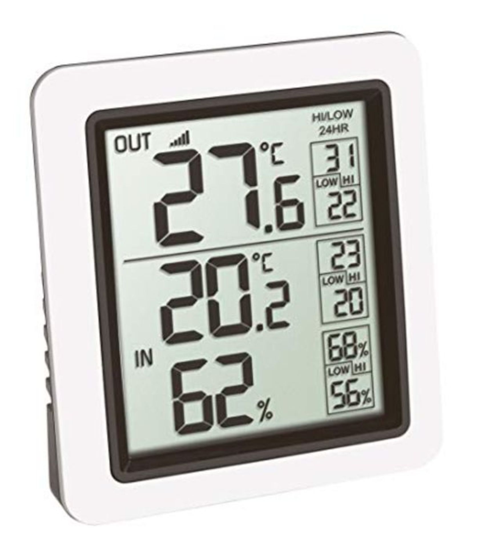 TFA Dostmann Thermometer wireless Info, 30.3065.02, indoor and outdoor, with indoor hy