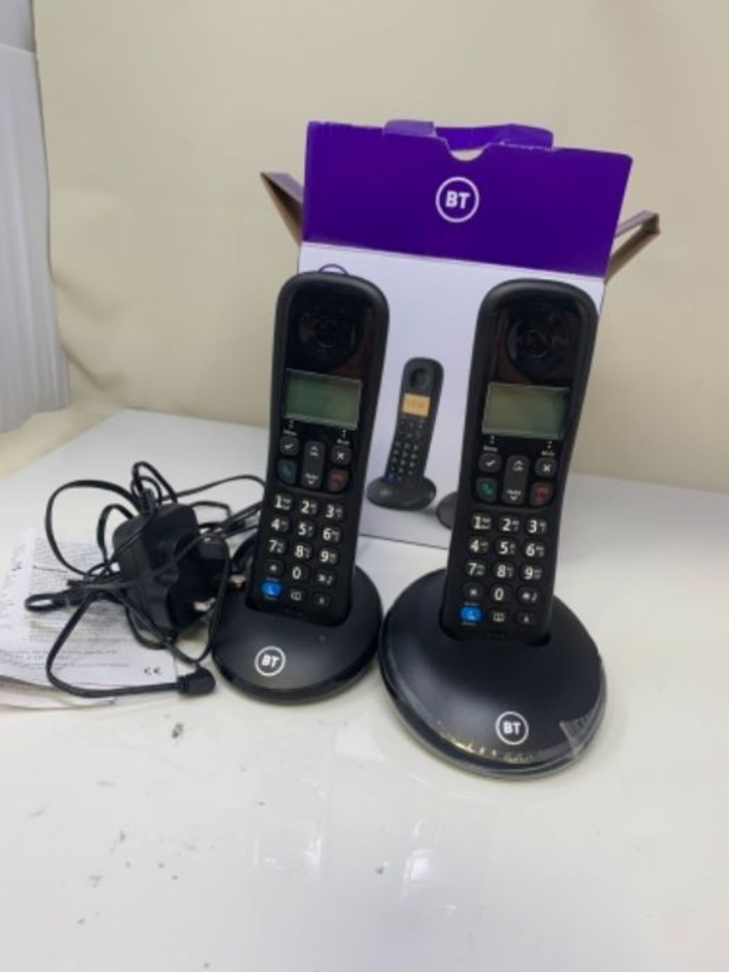 BT Everyday Cordless Home Phone with Basic Call Blocking, Twin Handset Pack, Black - Image 3 of 3