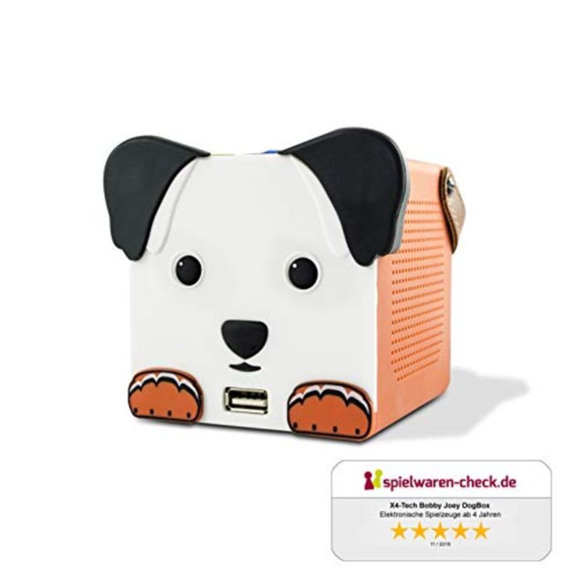 X4-TECH DogBox - Bluetooth Speaker for Children in a Cute Dog Design - USB and SD Card