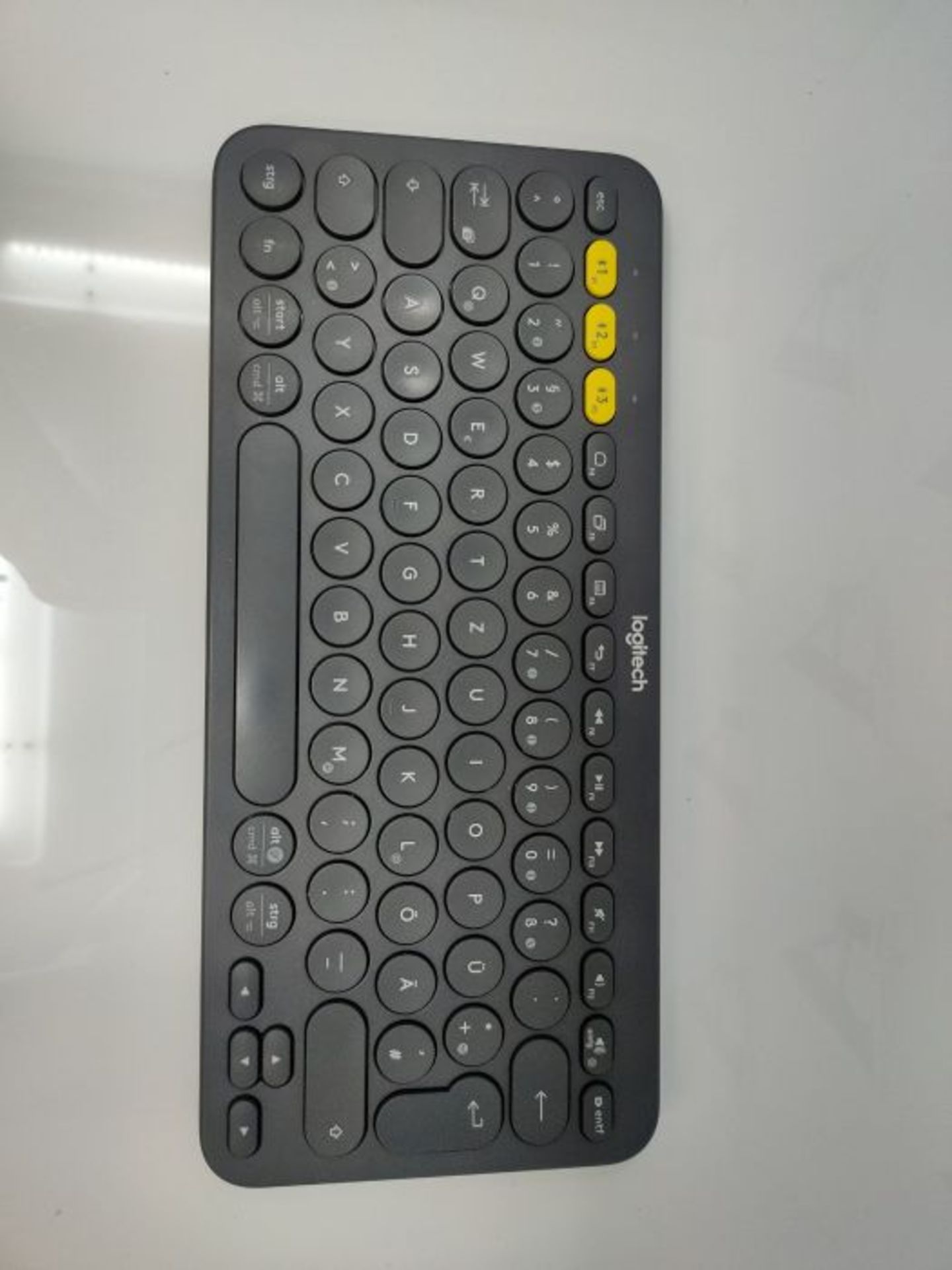 Logitech K380 Wireless Multi-Device Keyboard, QWERTZ German Layout - Black - Image 3 of 3