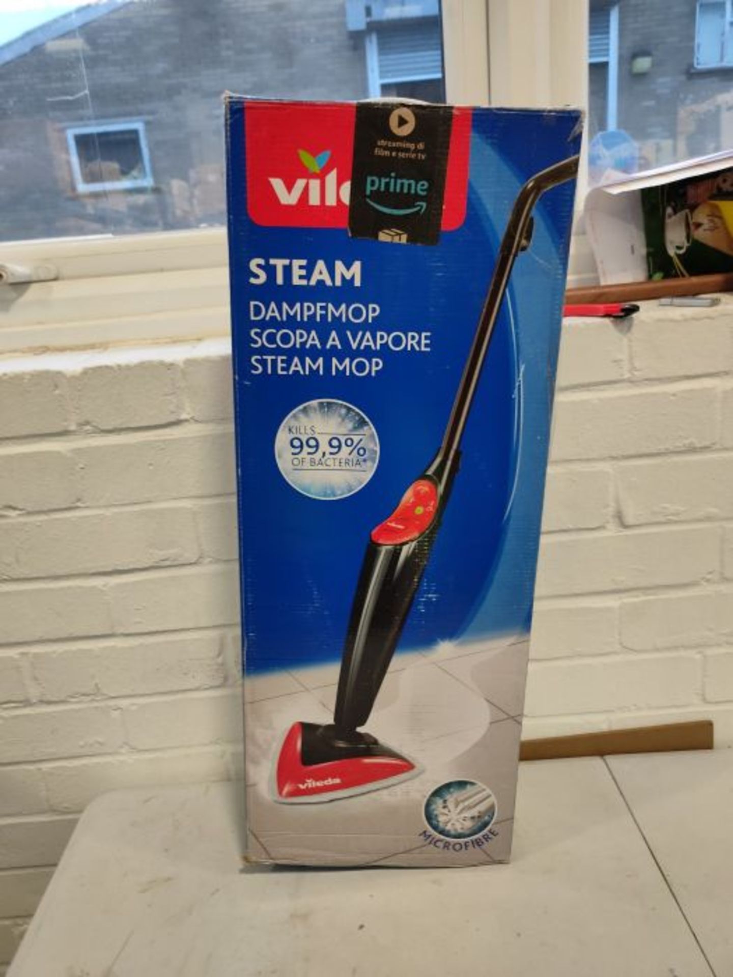 RRP £68.00 Vileda SC-1086 - Steam Mop, Black/Red - Image 2 of 3