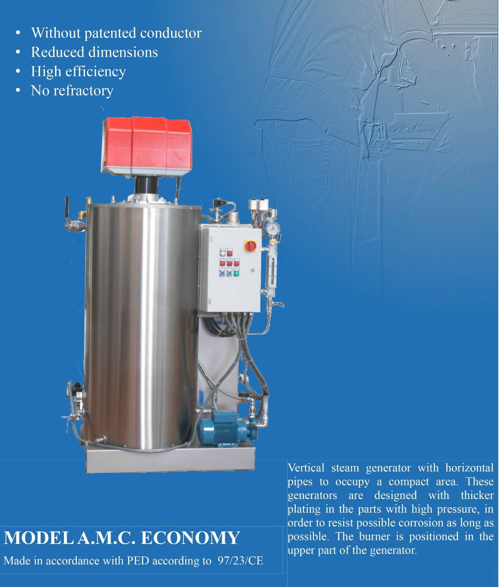 New Steam vertical boiler AMC economy