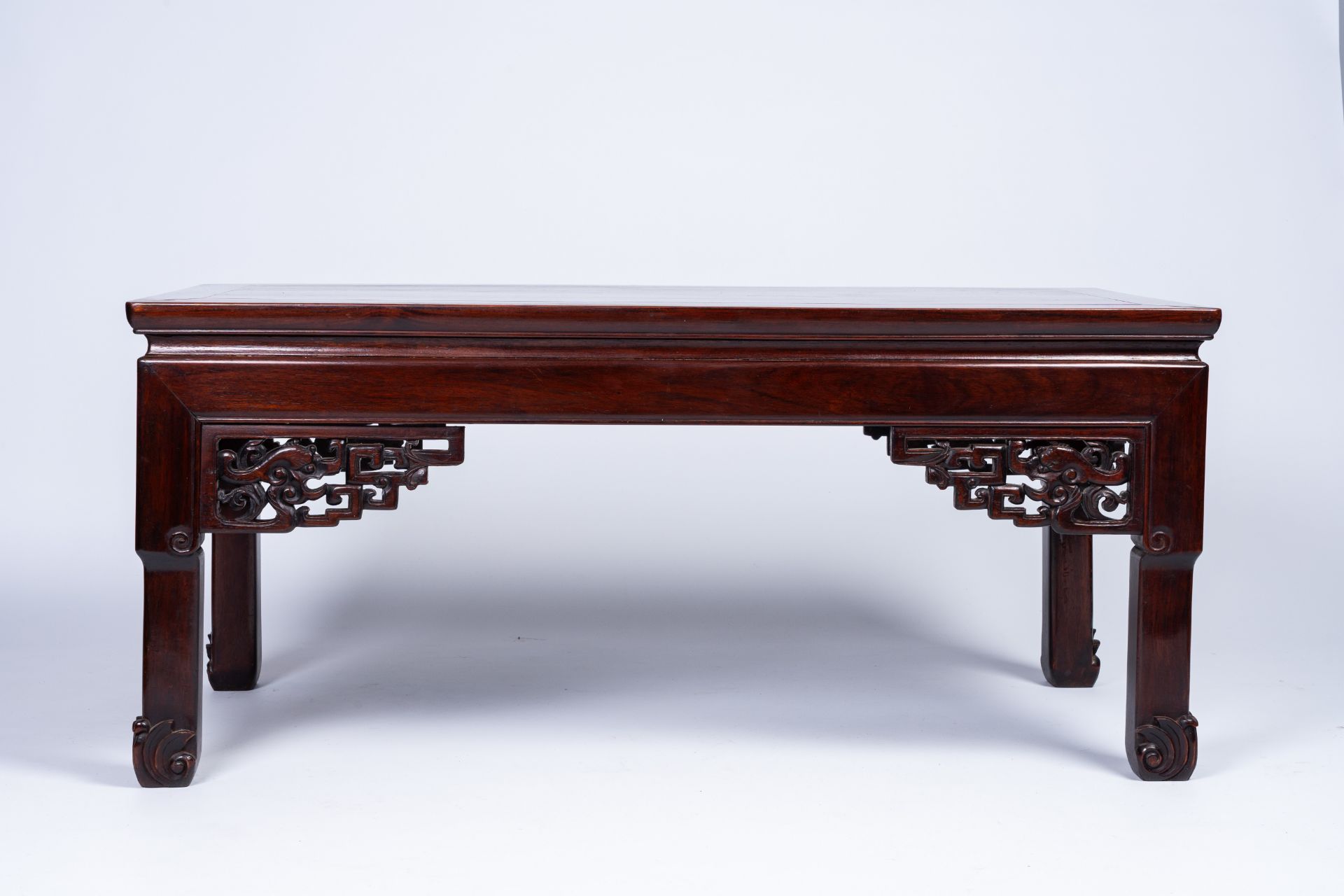 Three Chinese wood display stands and tables, 20th C. - Image 3 of 14