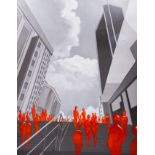 Wang Chengli (1968): 'Modern City', oil on canvas, dated 2007