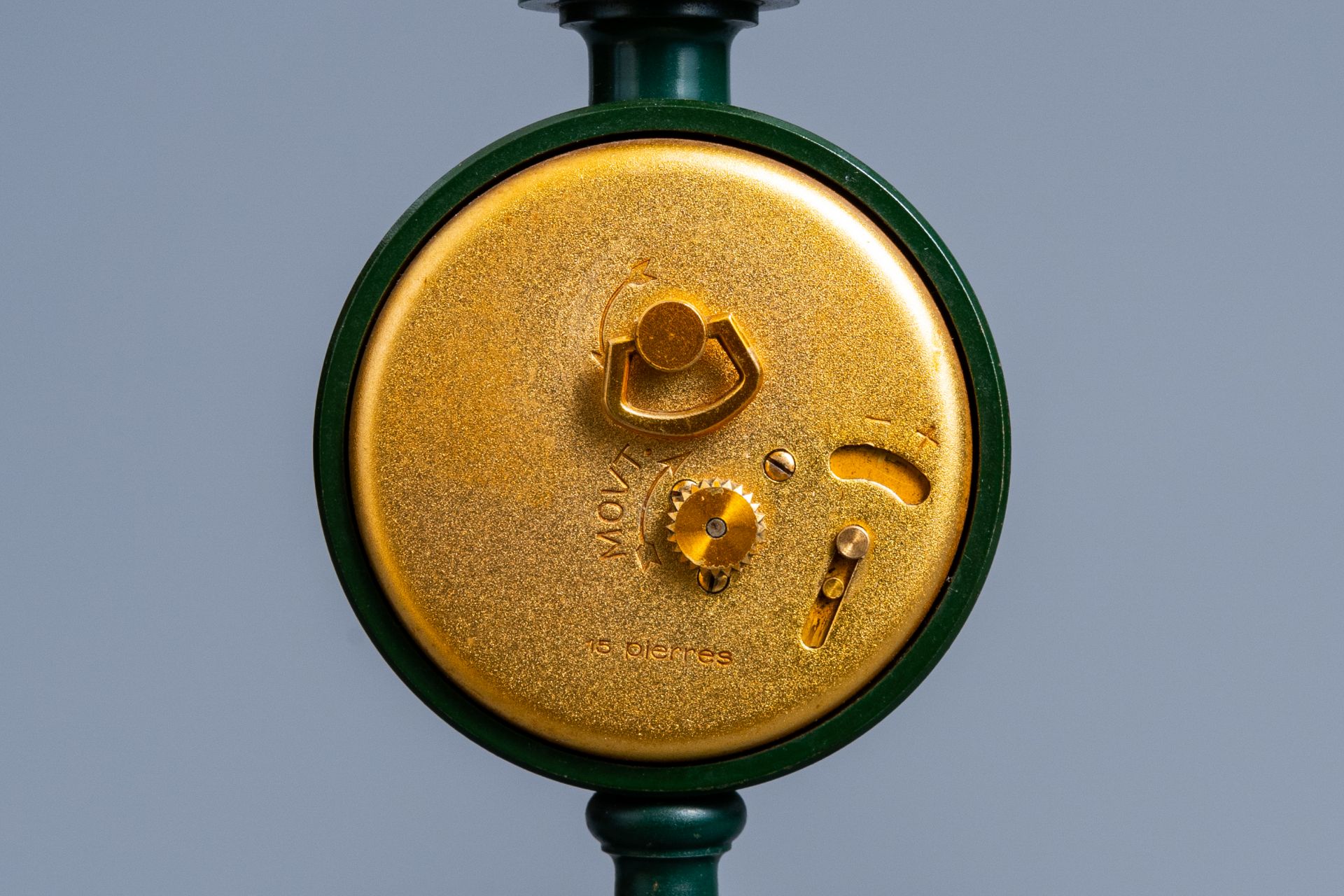 A Jaeger-LeCoultre 'Rue de la Paix' street lamp shaped table clock, Switzerland, third quarter of th - Image 7 of 7