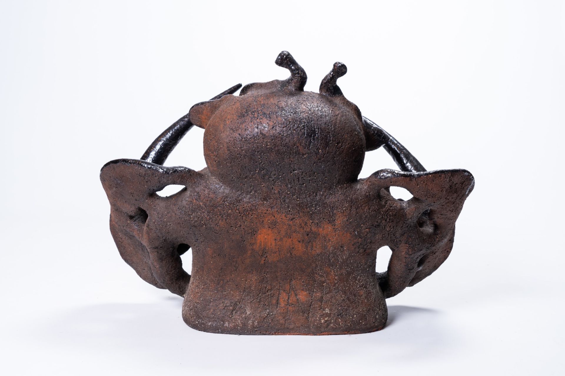 Yves RhayŽ (1936-1995): In search of the roots of existence, partly glazed terracotta - Image 5 of 9