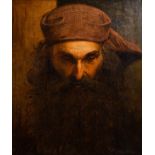 French school: Portrait of a biblical figure, oil on canvas, 19th C.