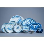 A varied collection of Chinese blue and white porcelain, Ming, 18th C. and later