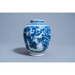 A Japanese blue and white Arita 'dragons' vase, Edo, late 17th C.