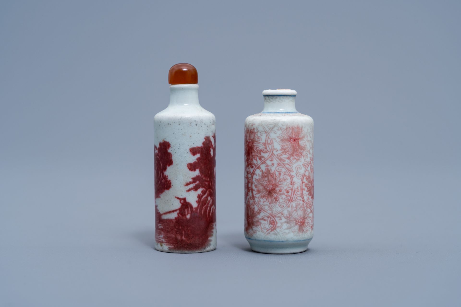 Two Chinese copper red snuff bottles, 19th/20th C. - Image 2 of 6