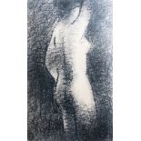 Marcel Mortier (1919-2005): Standing nude, crayon on paper