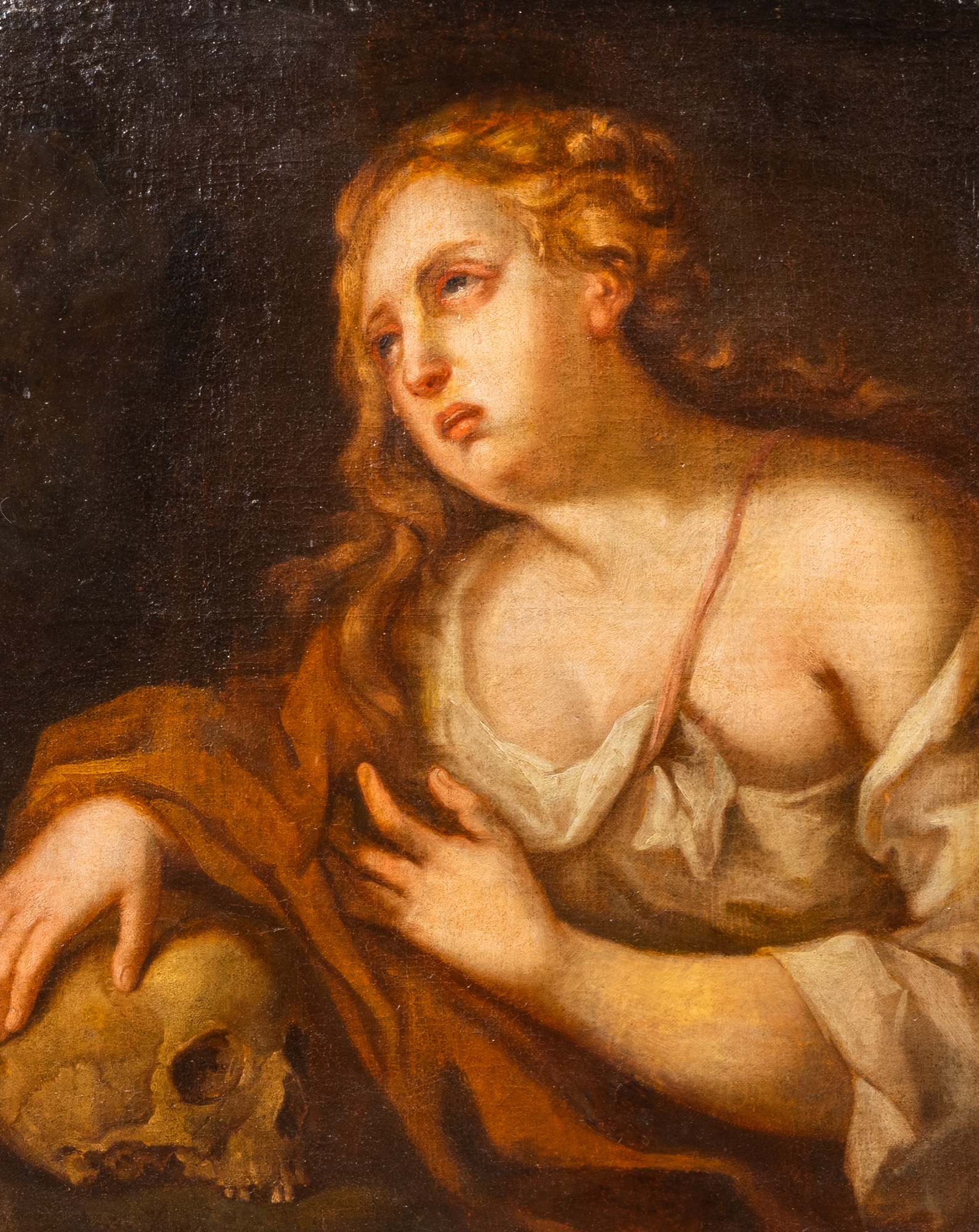 Italian school: Mary Magdalene, oil on canvas, 17th C.