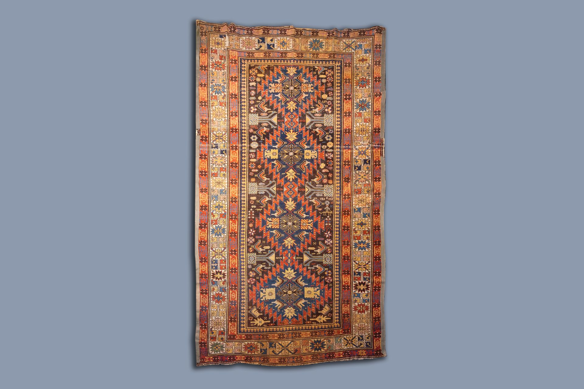 A Caucasian Shirvan rug, wool on cotton, 19th C. - Image 2 of 3