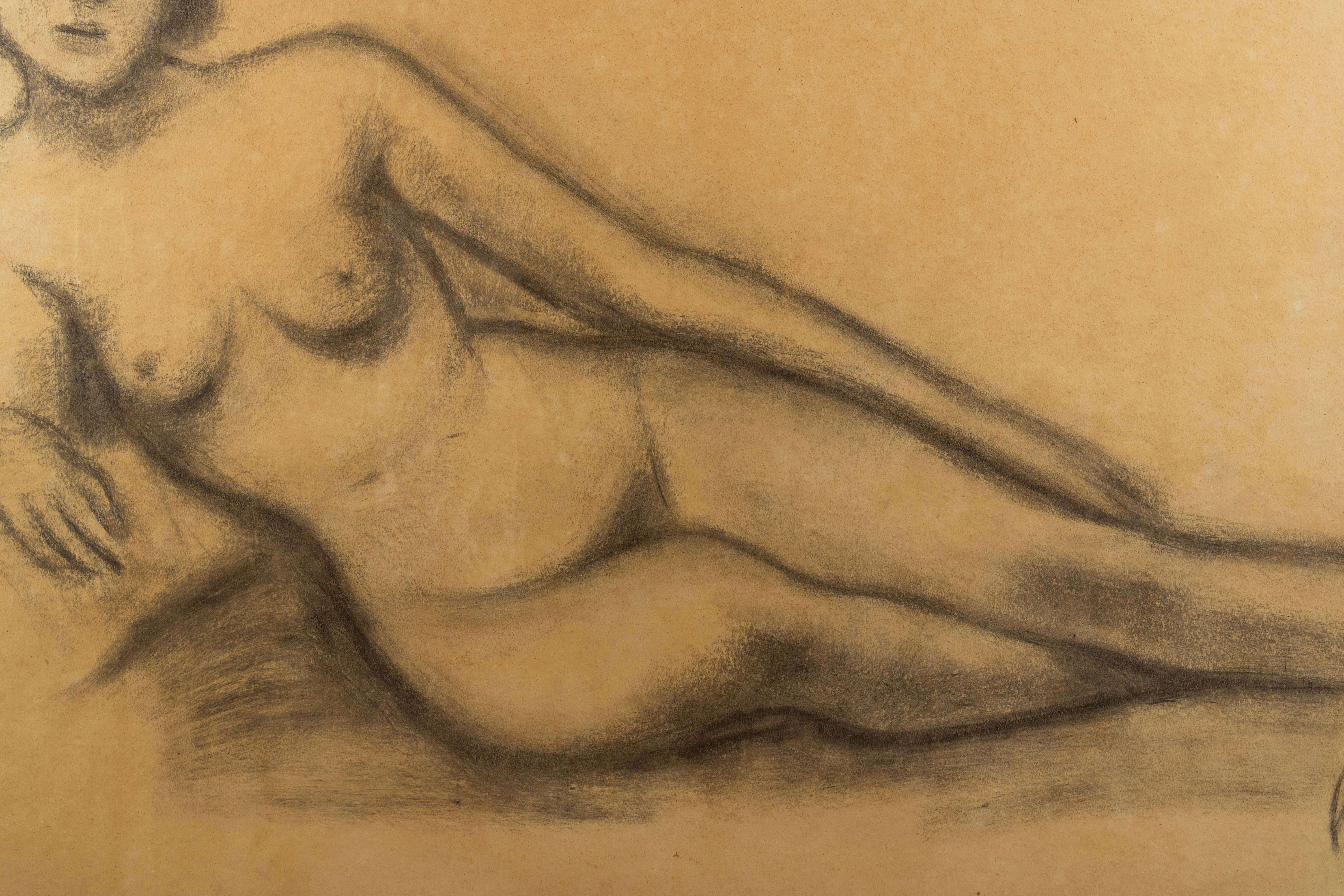 Constant Permeke (1886-1952): Reclining nude, charcoal on paper - Image 6 of 10