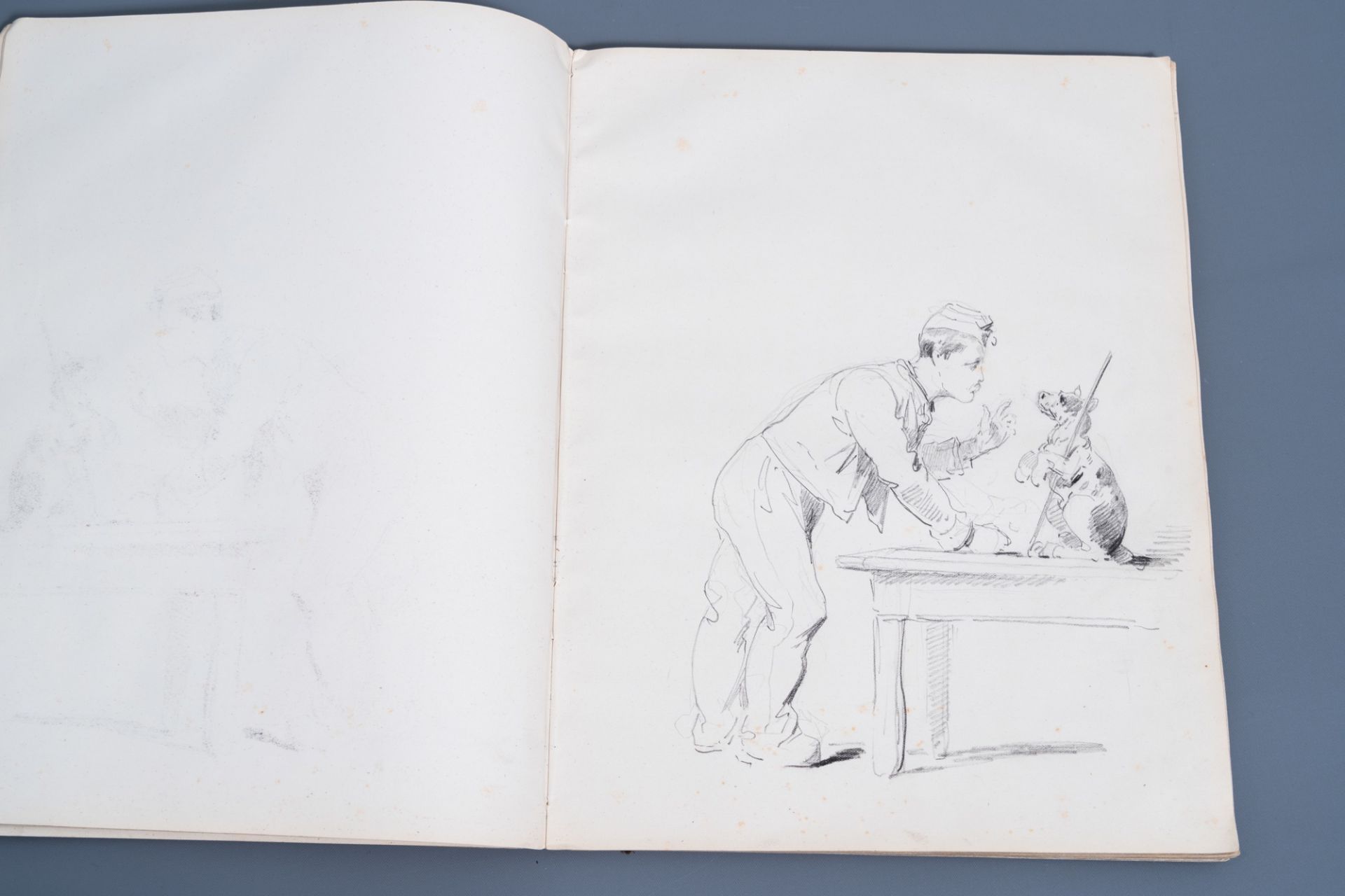Joseph Van Severdonck (1819-1905): A sketchbook with about ninety drawings, mainly military depictio - Image 17 of 17